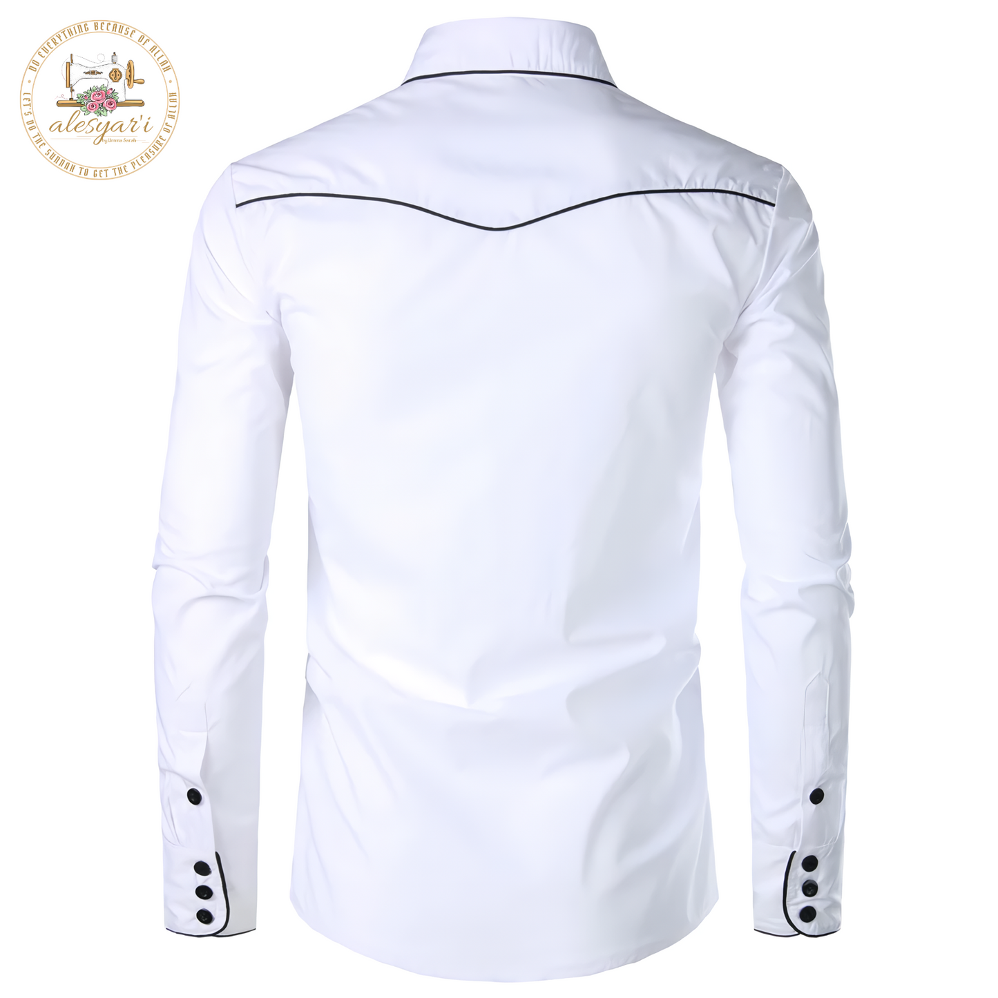 Alesyari Shop I 2024 Stylish Western Cowboy Shirt Men Brand Design Embroidery Slim Fit Casual Long Sleeve Shirts Mens Wedding Party Shirt for Male