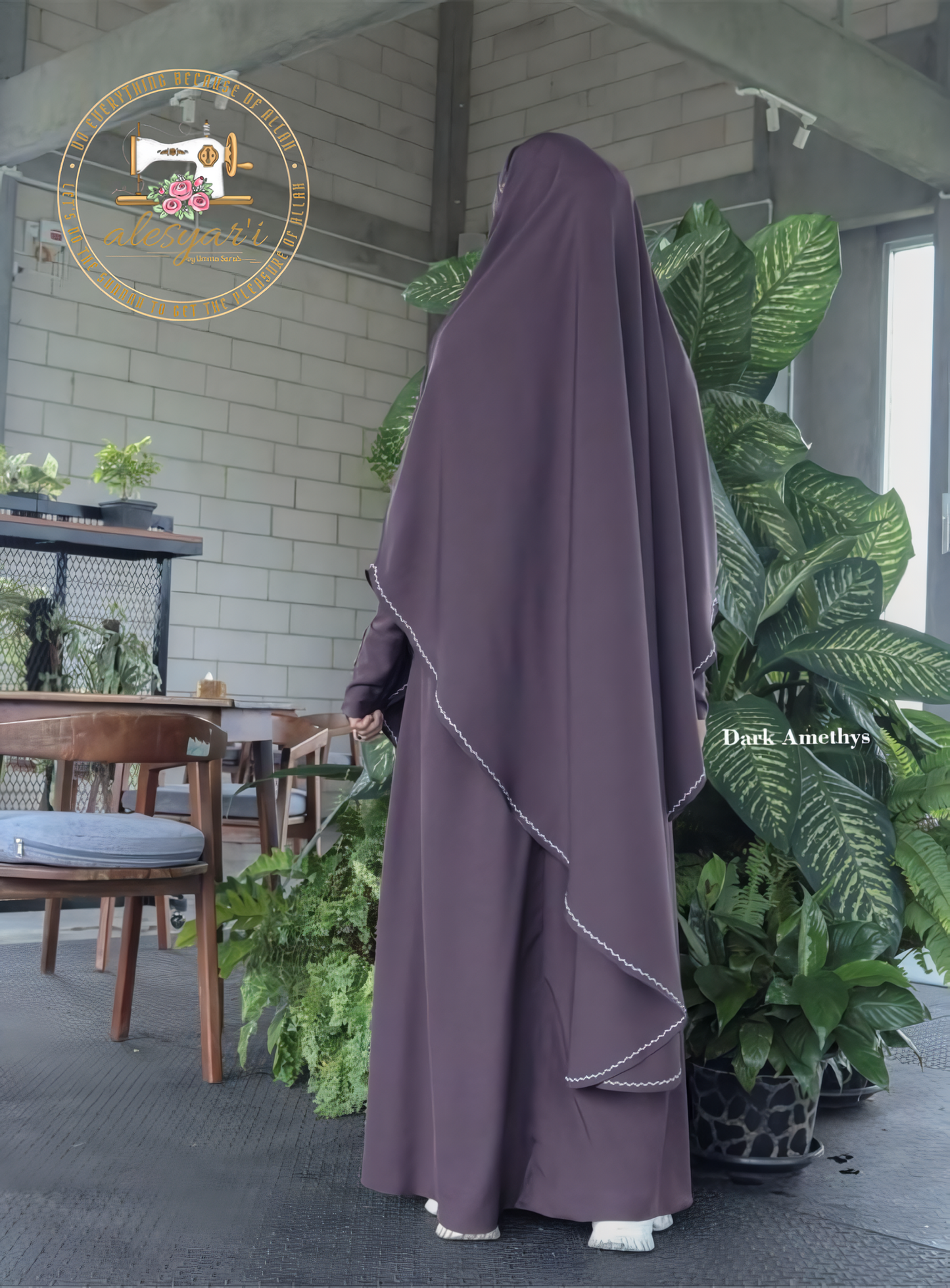 Alesyari Shop I Luxurious Set Abaya + Khimar Set Elegance, Comfort, and Style for Festivities