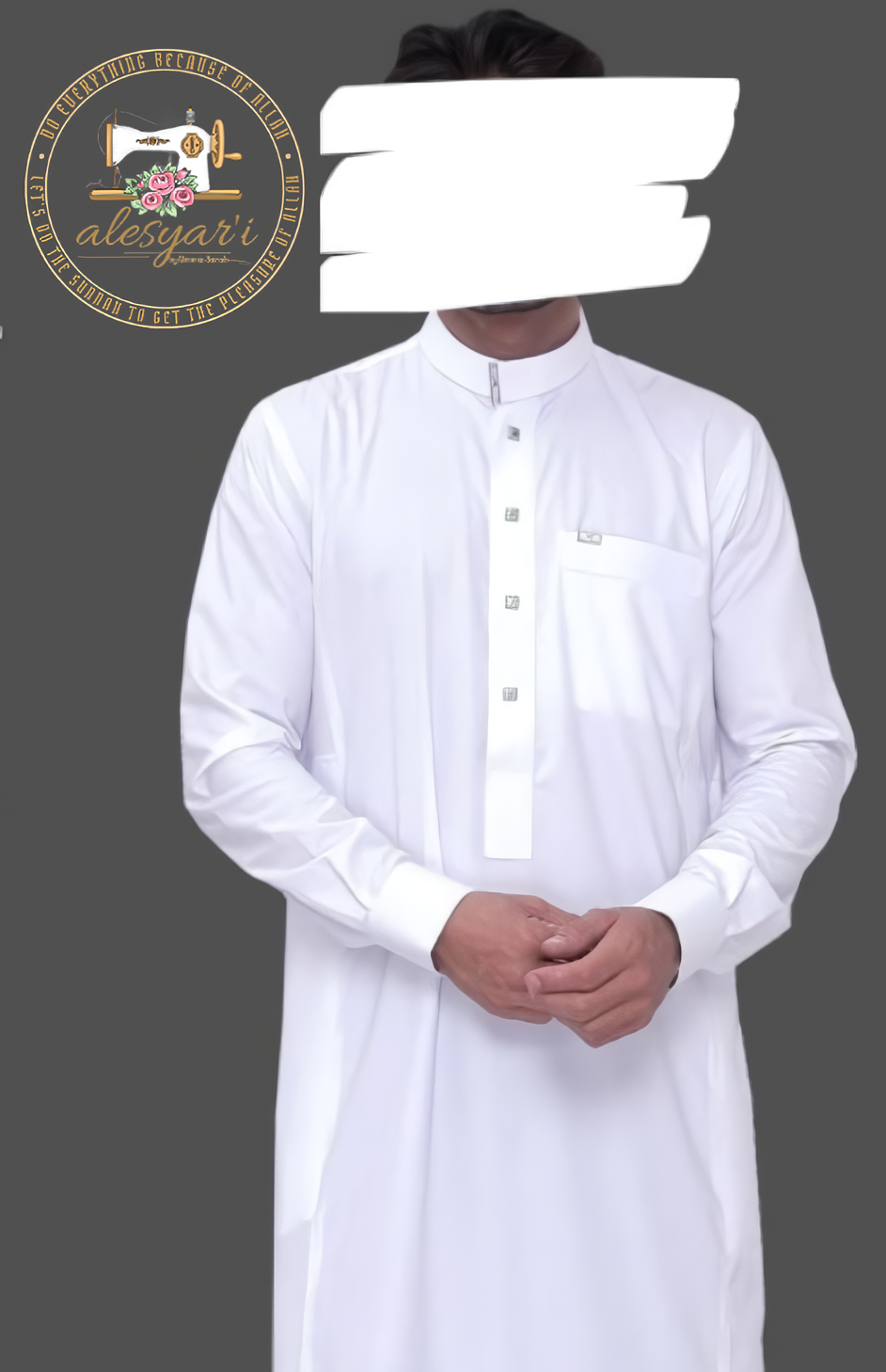 Alesyari Shop I Latest Imam Ahmad Style Robe with Long Sleeves and Cuffs Added Elegance