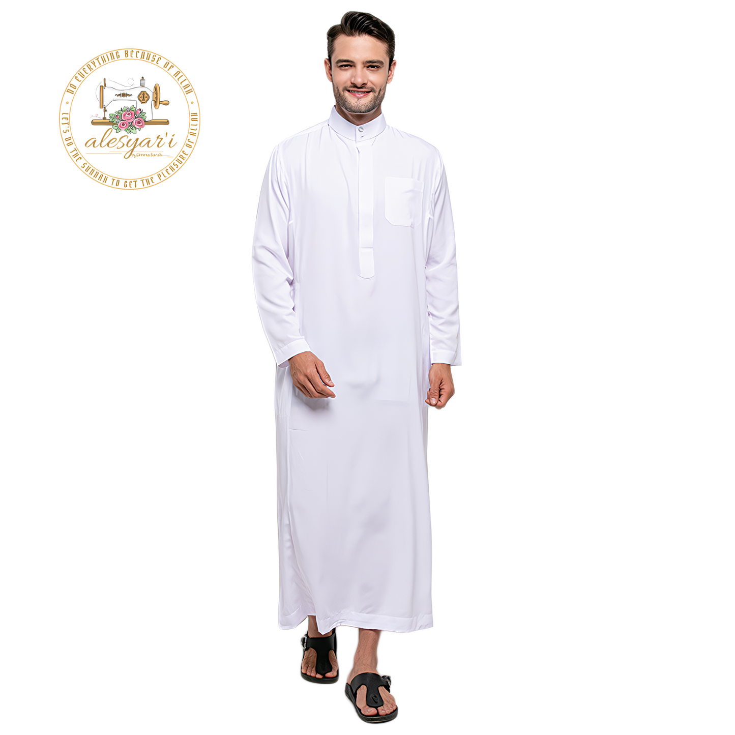 Alesyari Shop I Royal Elegance 2024 Long-sleeve Muslim Mens Jubba Collection