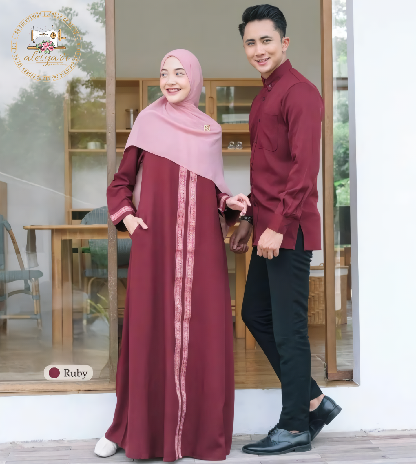 Alesyari Shop I The Newest 2024 Eid Series Exclusive Dresses For Modern Couples In Abaya Syari Fashion