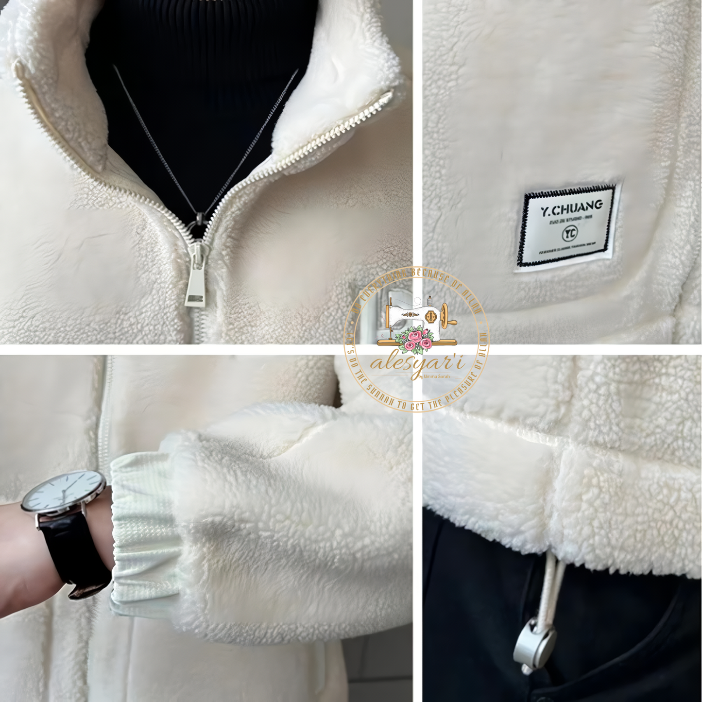 Alesyari Shop I Luxurious Streetwear Style: Men's Winter Polar Fleece Jacket - Solid Color, Loose Fit, and Warm Comfort