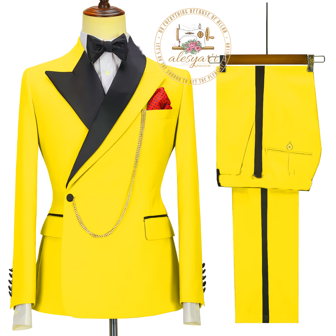 Alesyari Shop I 2024 Men Clothing Wedding Business Slim Fit Jacket Dress Blazers Coat Pants Trousers Male Suits 2 Piece