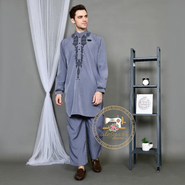 Alesyari Shop I Men's Indonesian Suits for Adults: Embroidered Kaftans and Kurta Kaftans