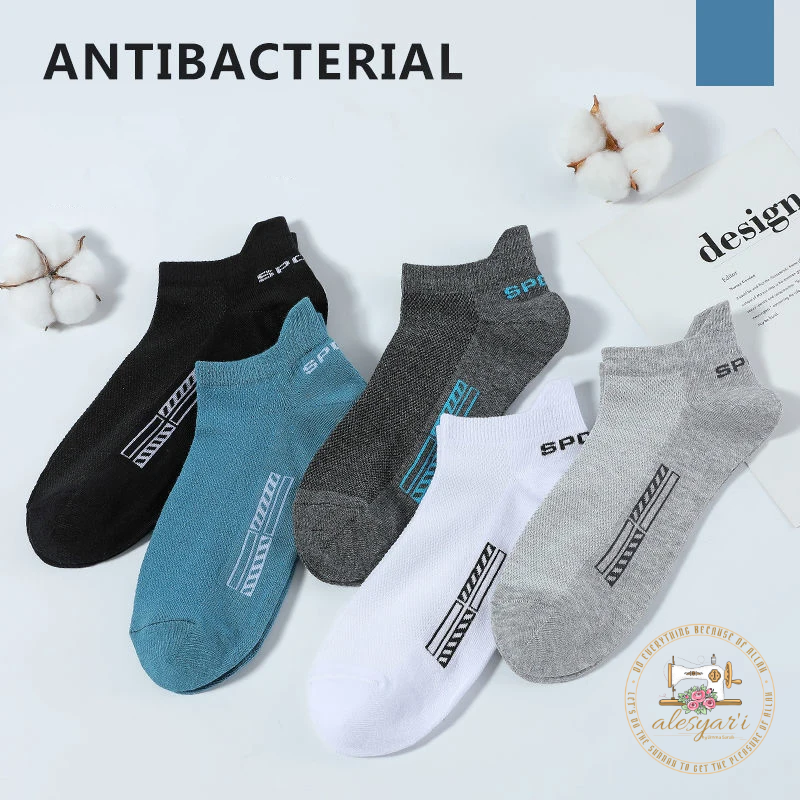 Alesyar'i Shop I 10 Pairs/Lot: High-Quality Men's Ankle Socks - Breathable Cotton, Mesh Design, Casual Athletic Style for a Cool and Comfortable Summer, Thin Cut Short Socks