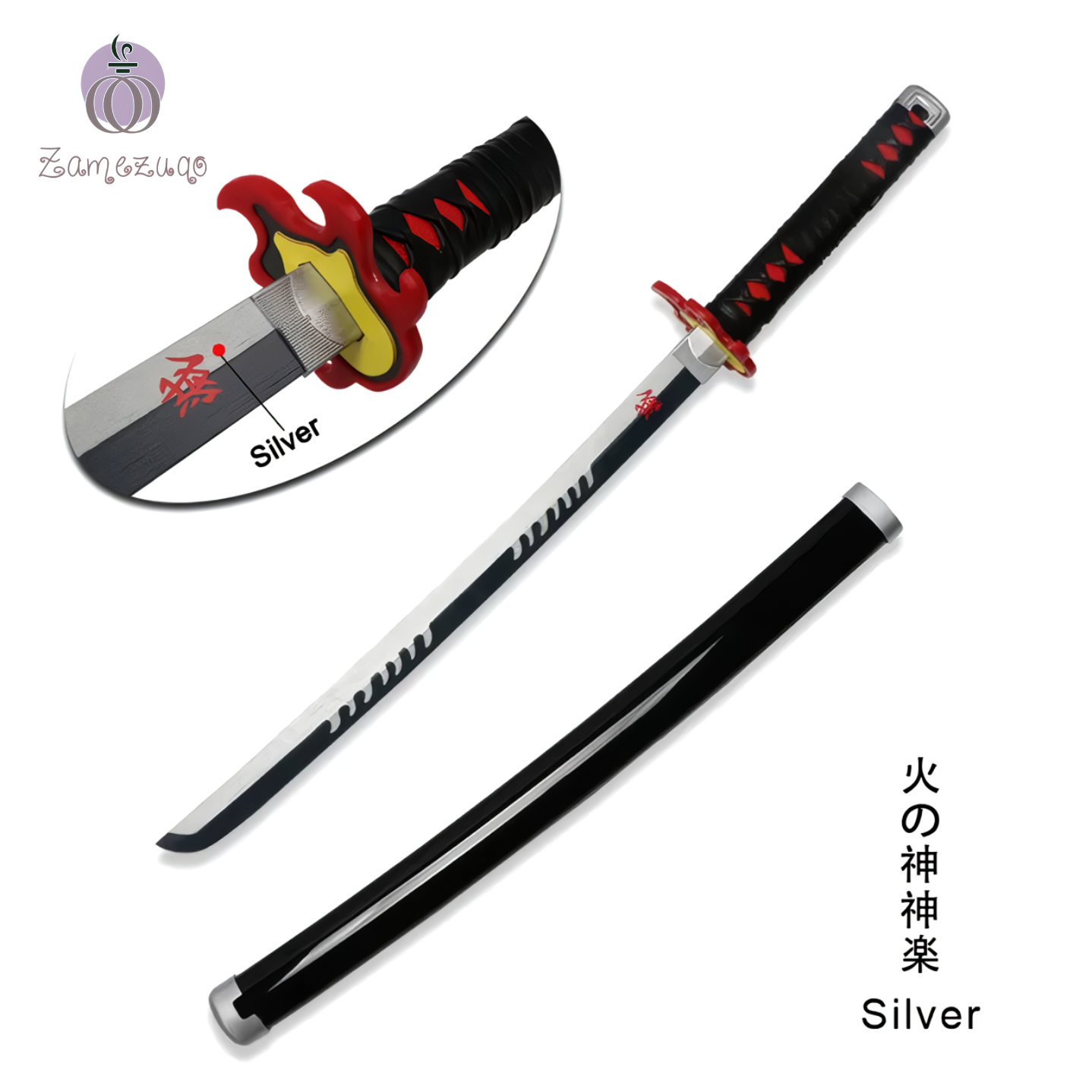 Toy Sword Demon Slayer Katana 80cm Wooden Sword Cosplay Weapon Zenitsu Muichirou Mitsuri 1:1 Original patterns and styles