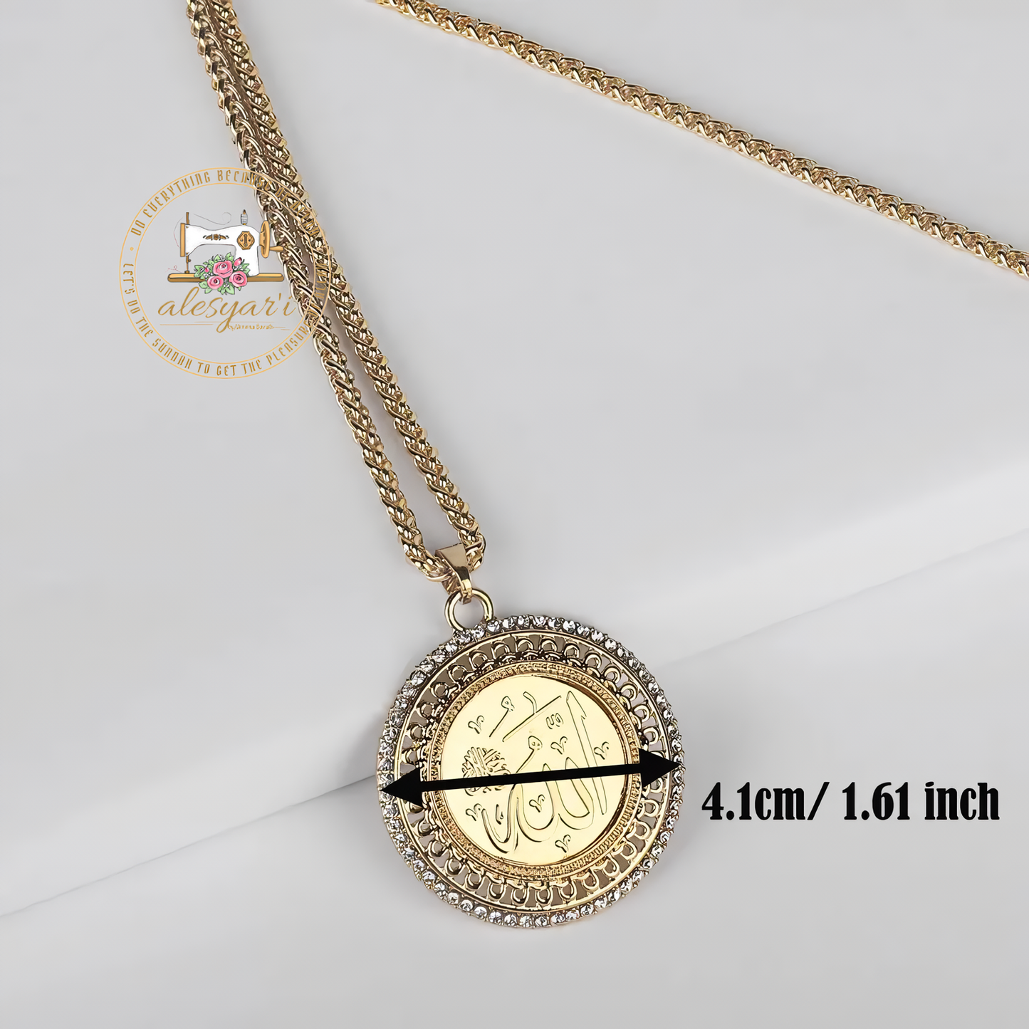 Alesyari Shop I Islamic Elegance: Allah Pendant Necklace with Drop Shipping Options Available