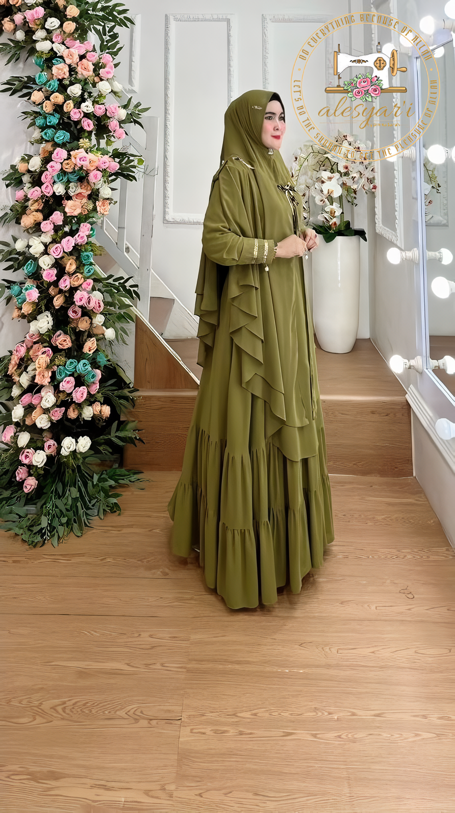 Alesyari Shop I 2024 Ramadan Eid Women Muslim Dubai Abaya Turkey For Party Hijab Dress Morocco Puff Sleeve Fashion Abaya Robe Islamic Clothing