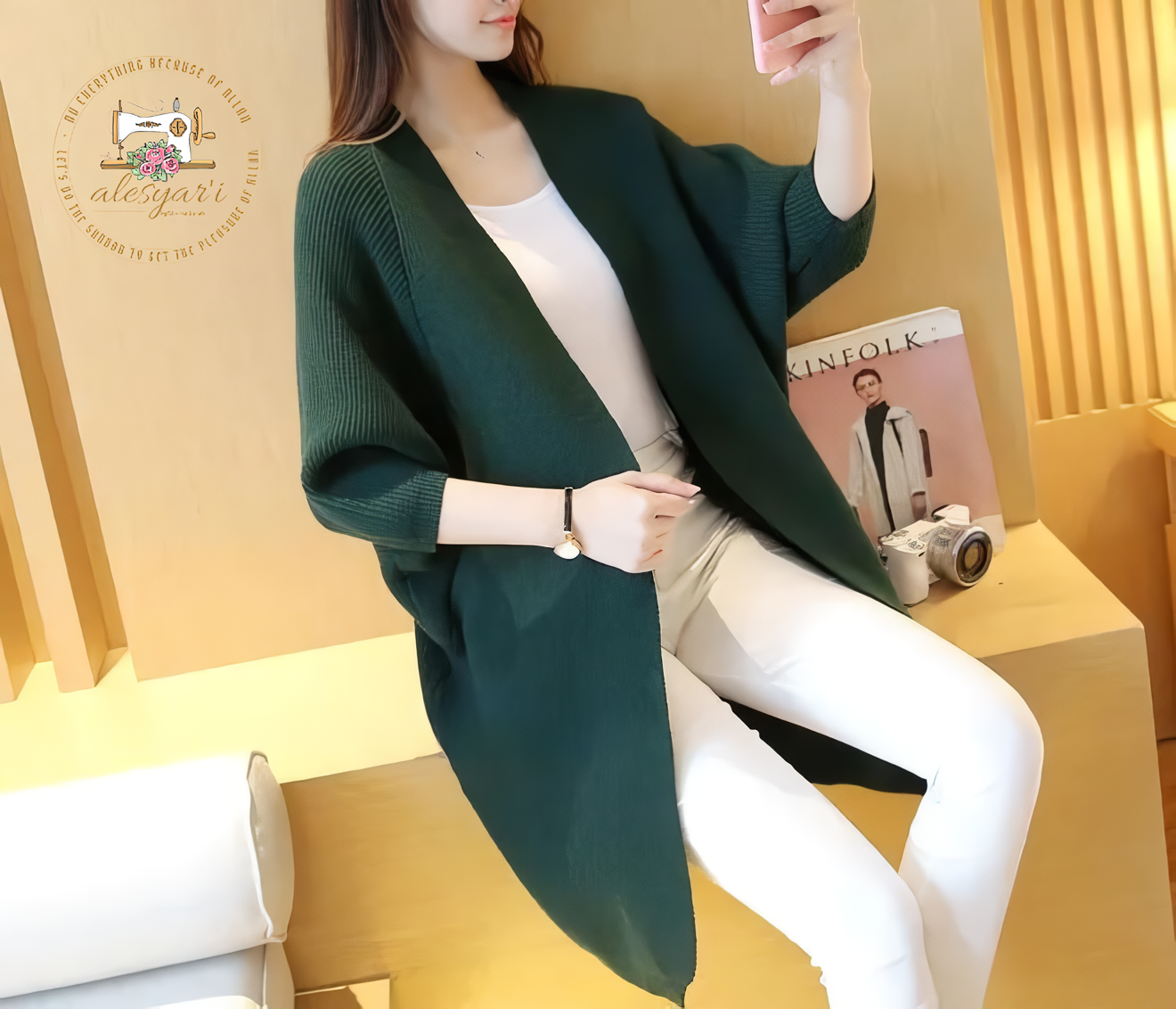 Alesyari Shop I Batwing Knit Discover the Latest in Women's Long Cardigans, Loose-Fit Sweaters, and Femme Jackets