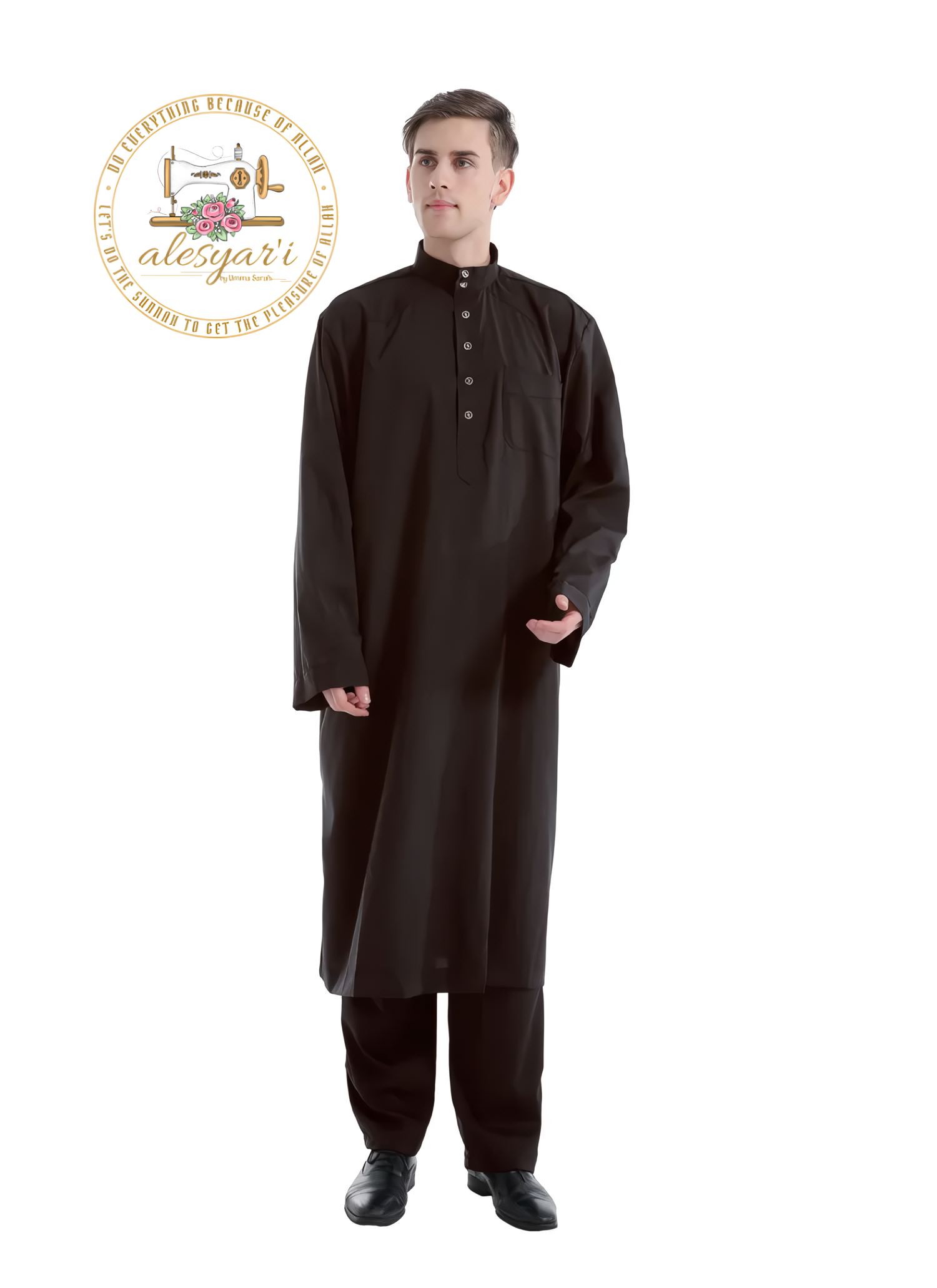 Alesyari Shop I Inspired Jubba Thobe and Abaya Set from Saudi Arabia, Dubai Kaftan, Perfect Eid Mubarak Ensemble