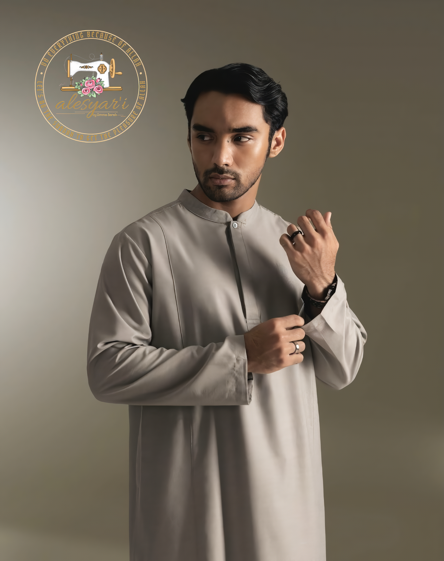 Alesyari Shop I Umrah Essentials Premium Long-Sleeved Mens Abaya and Jubah, Perfect for and Everyday Comfort