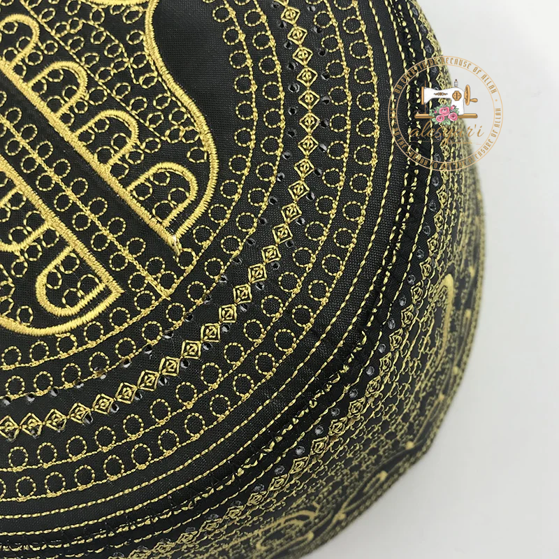 Alesyari Shop I Stylish Cotton Embroidered Caps: Modern Muslim Prayer Hats for Men, Islamic Turbans and Caps