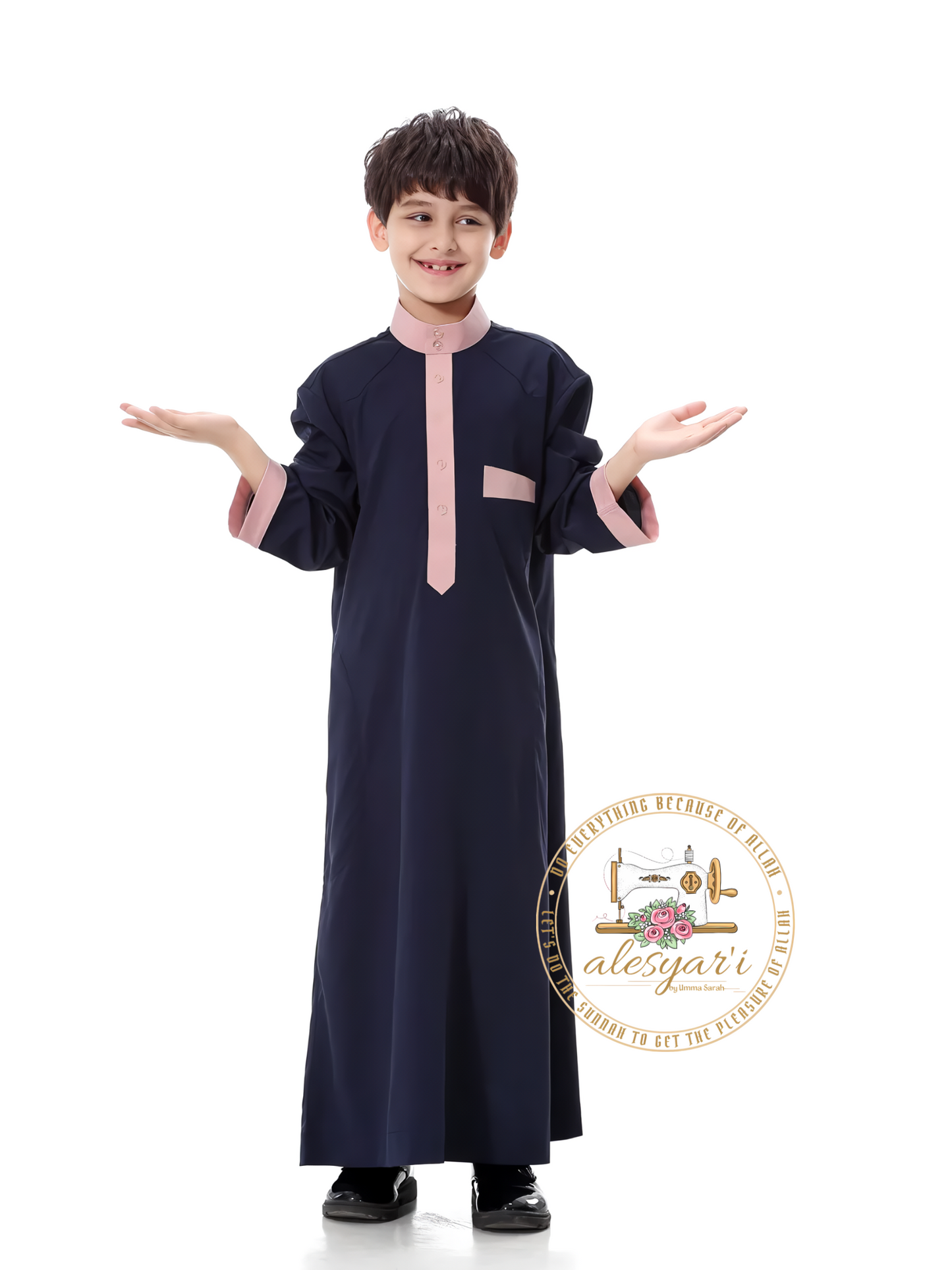 Alesyari Shop I Muslim Abaya Jubba Thobe For Boy Saudi Arabia Dubai Teenagers Long Robe Kids Islamic Clothing Ramadan Costumes Kaftan