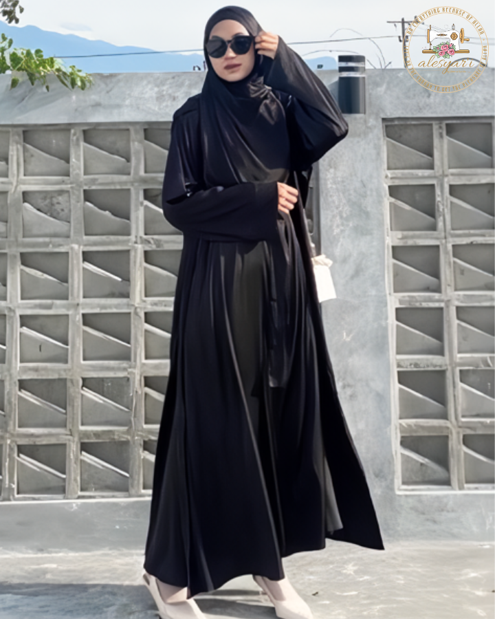 Alesyari Shop I Muslim Kaftan Abayas Long Sleeve Dress Kimono Women Dubai Dress Suit for Ramadan and Eid Al Fitr