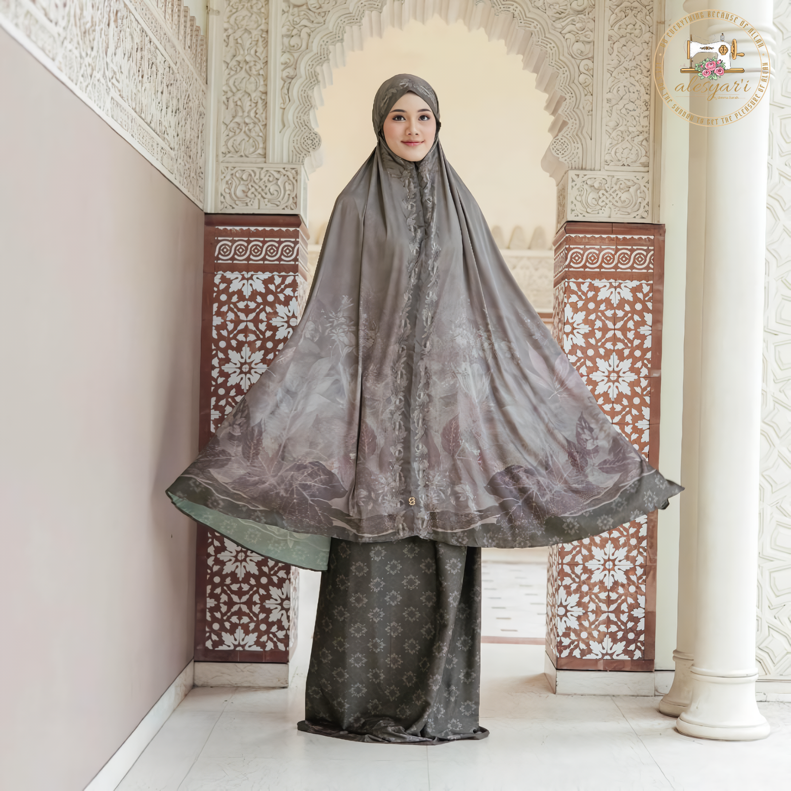 Alesyari Shop I 2024 Women's Prayer Garment Ramadan Muslim Abaya Kaftan Women Jilbab with Hijab Abayat Islam Modest Dress Robe Islamic Arab Clothes