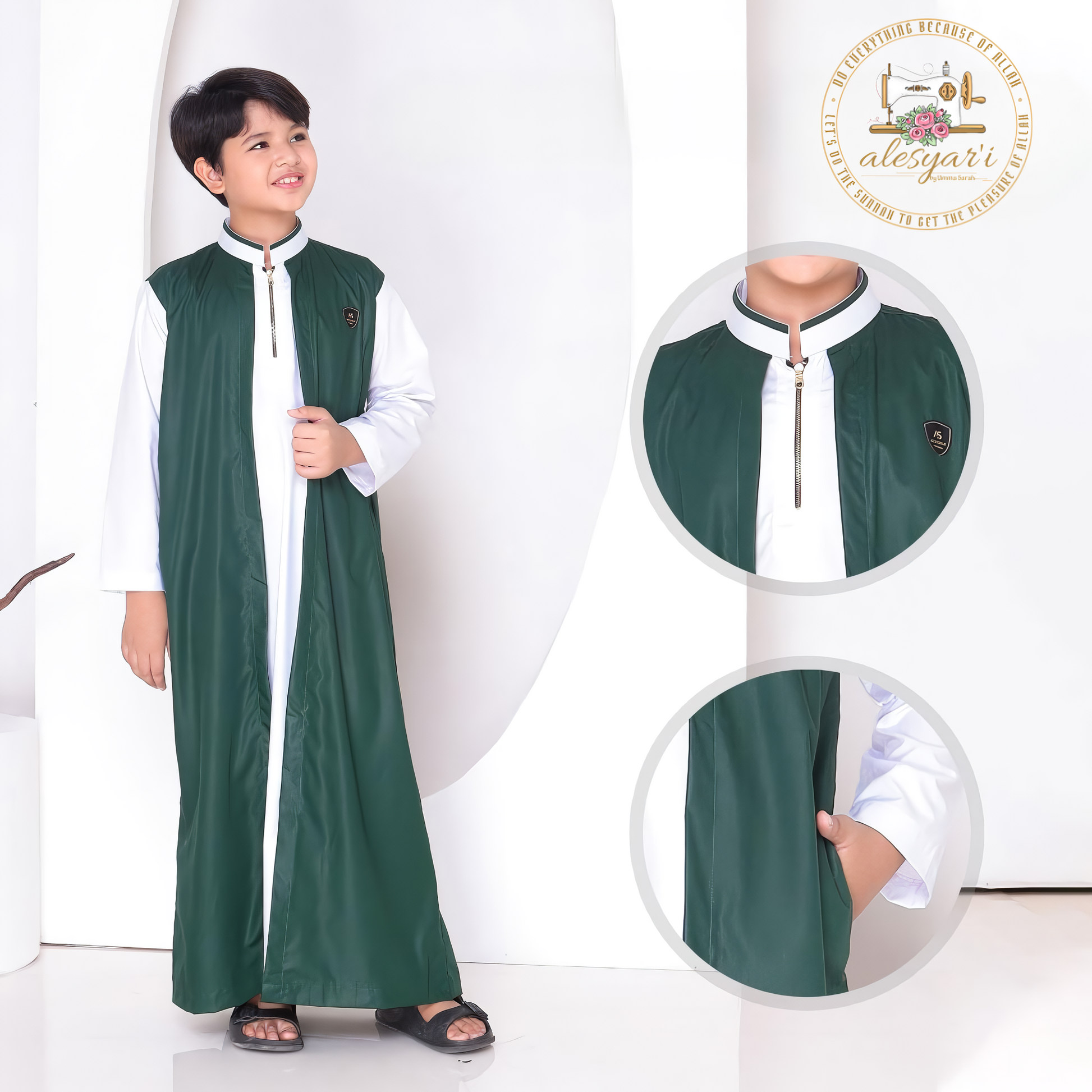 Alesyari Shop I Original Stylish Comfort 2-in-1 Childrens Robe with 2 Layers for Maximum Comfort