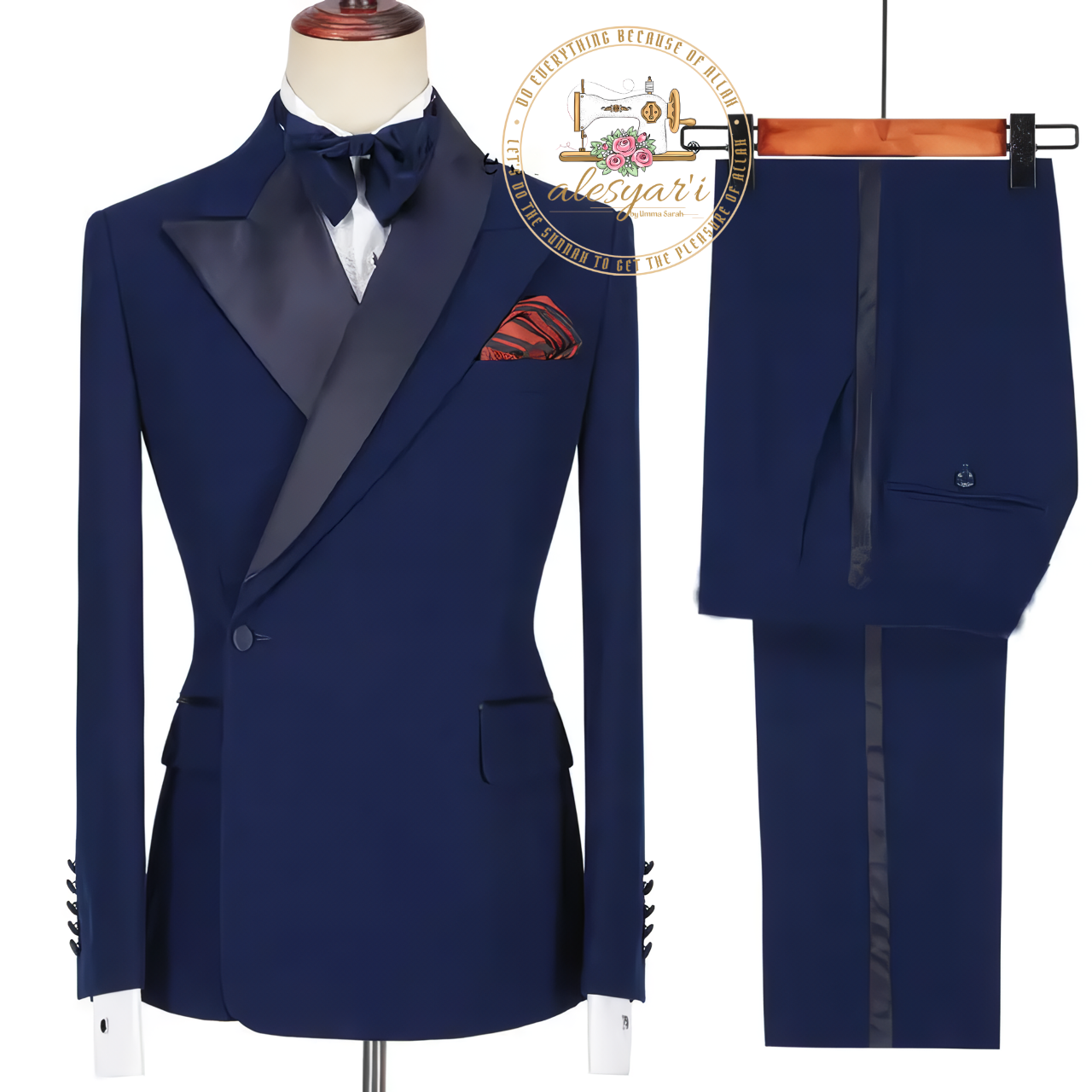 Alesyari Shop I 2024 Men Clothing Wedding Business Slim Fit Jacket Dress Blazers Coat Pants Trousers Male Suits 2 Piece