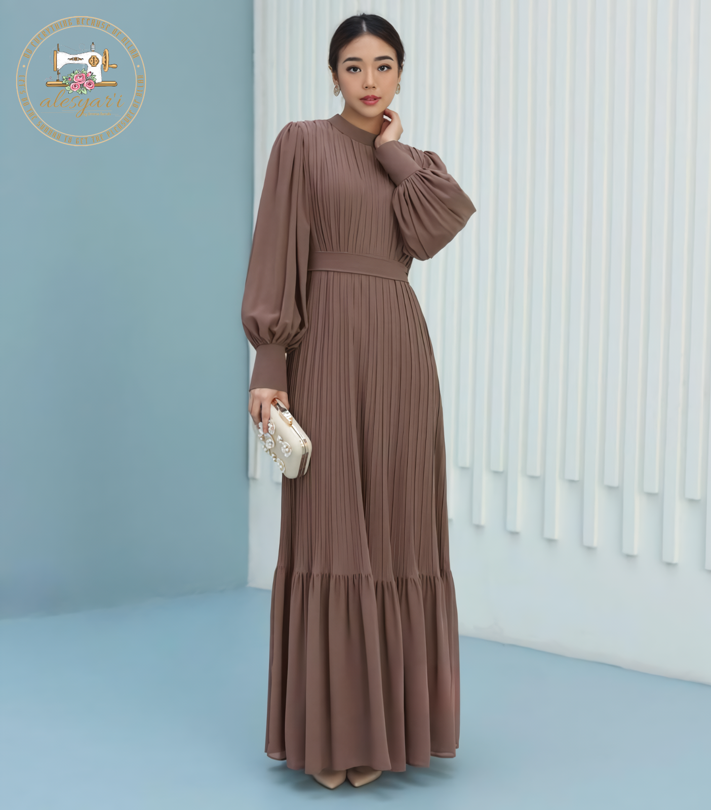 Alesyari Shop I 2024 Women Cotton Shirt Long Dress Casual Long Sleeve Shirt Skirt Comfortable Korean Style