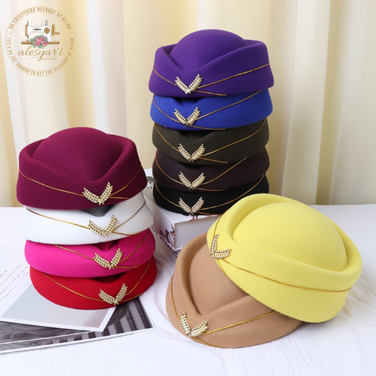 Alesyar'i Shop I Sky Elegance Collection: Elevate Your Style with Air Hostesses Hat, Stewardess Beret, and Women's Formal Uniform Caps