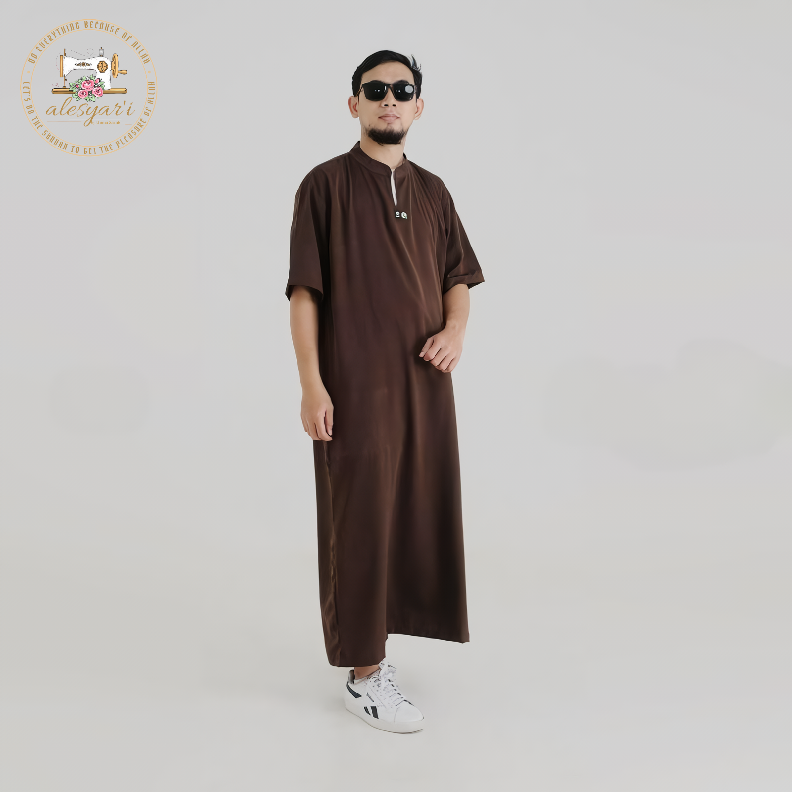 Alesyari Shop I 2024 Men's Islamic Arabian Patchwork Muslim Robe Autumn Streetwear Casual Loose Arabian Islamic Robe