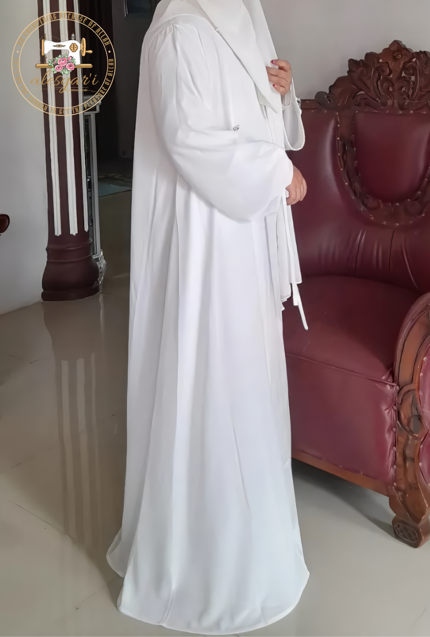 New Muslim women's prayer dress Ramadan abaya Middle East Dubai Turkey Eid dress (Dress + Outer + Crystal + Belt)