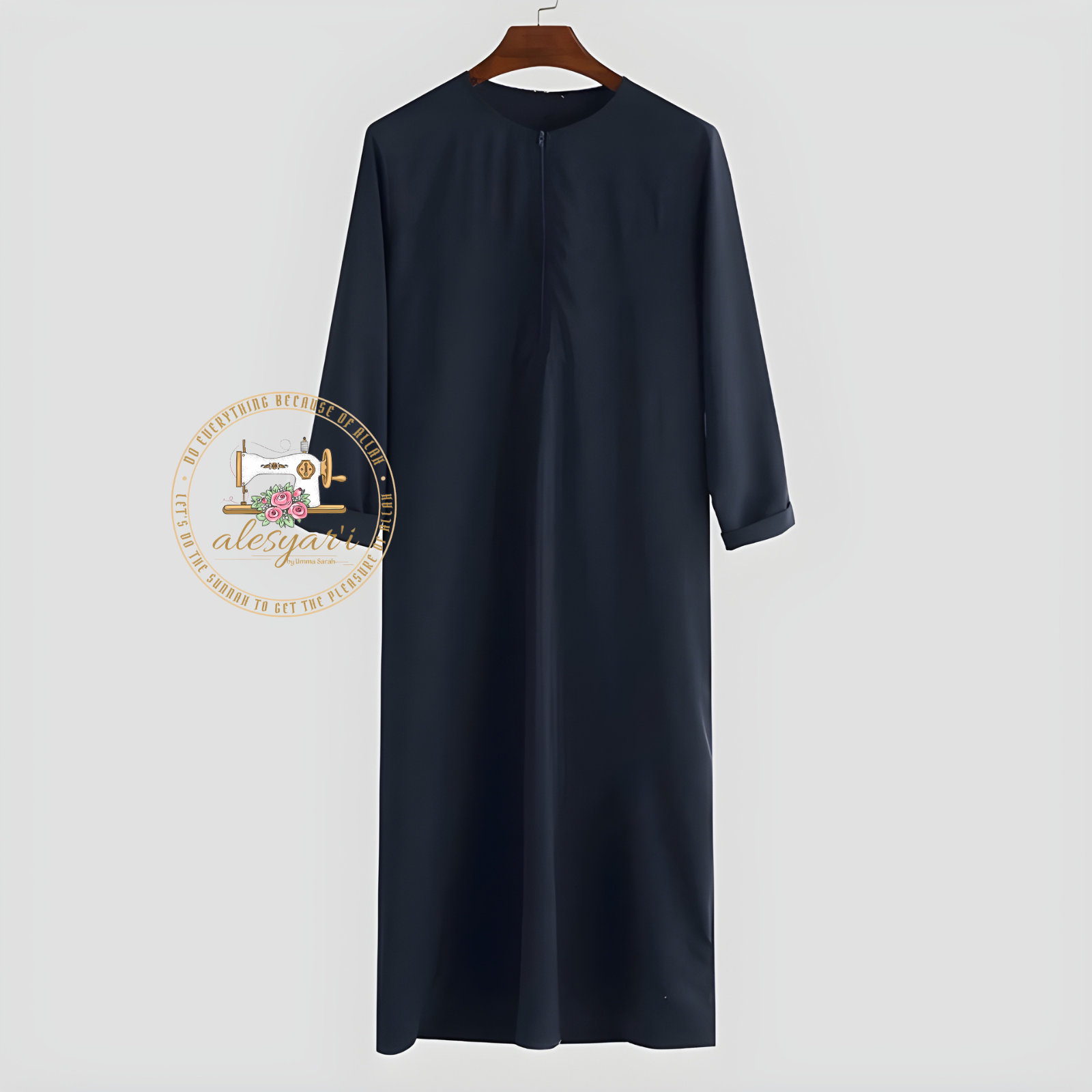 Alesyari Shop I Jubba Thobe: Long Sleeve Kaftan for Men, Ideal Islamic Attire from Pakistan, Saudi Arabia, and Afghanistan