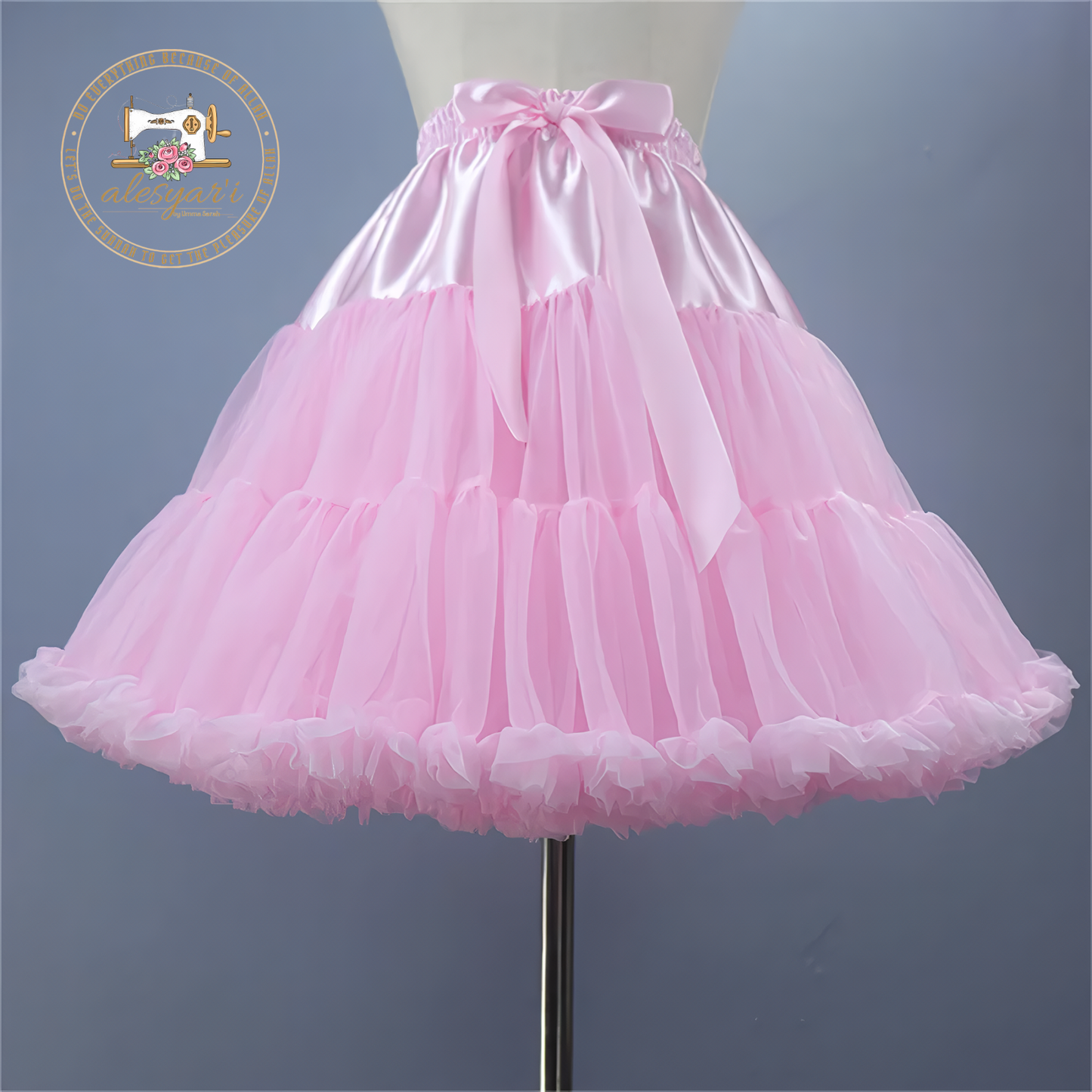 Alesyar'i Shop I Women's Ruffled Petticoat with Fluffy Bubble Tutu, Crinoline Underskirt – Boneless Lolita Tutu Skirt Featuring Tulle Skirt