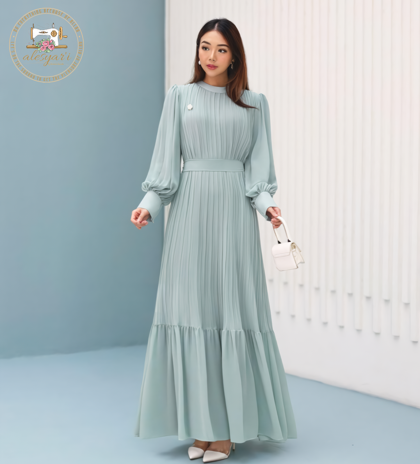 Alesyari Shop I 2024 Women Cotton Shirt Long Dress Casual Long Sleeve Shirt Skirt Comfortable Korean Style