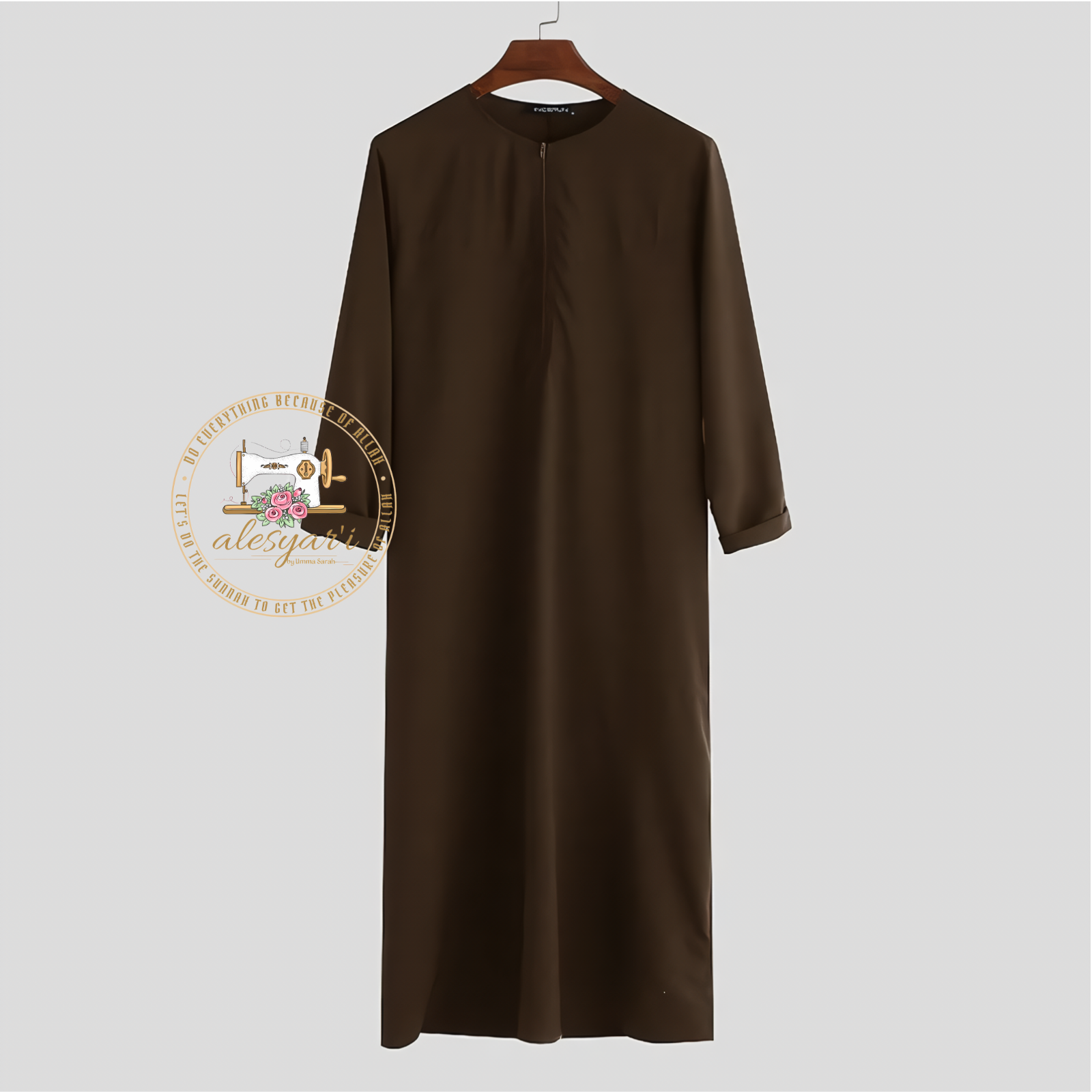 Alesyari Shop I Jubba Thobe: Long Sleeve Kaftan for Men, Ideal Islamic Attire from Pakistan, Saudi Arabia, and Afghanistan