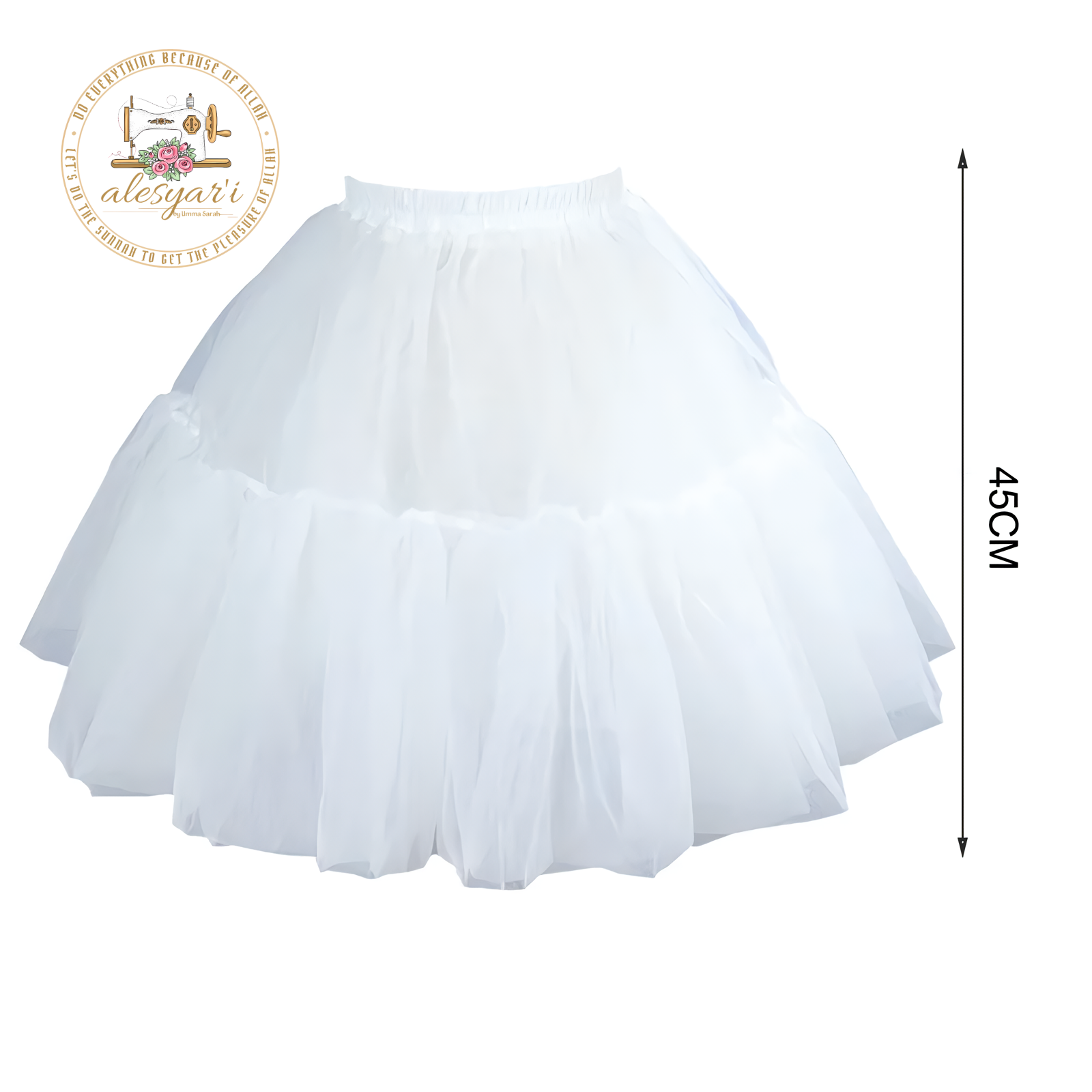 Alesyar'i Shop I Women's Ruffled Petticoat with Fluffy Bubble Tutu, Crinoline Underskirt – Boneless Lolita Tutu Skirt Featuring Tulle Skirt