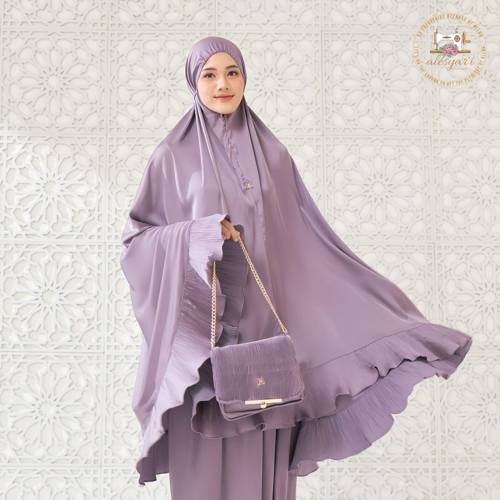 Alesyari Shop I 2024 Two Pieces Ramadan Muslim Prayer Hijab Garment Women Fashion Hooded Abaya Full Cover Long Sleeve Dress Islam Dubai Modest Robe