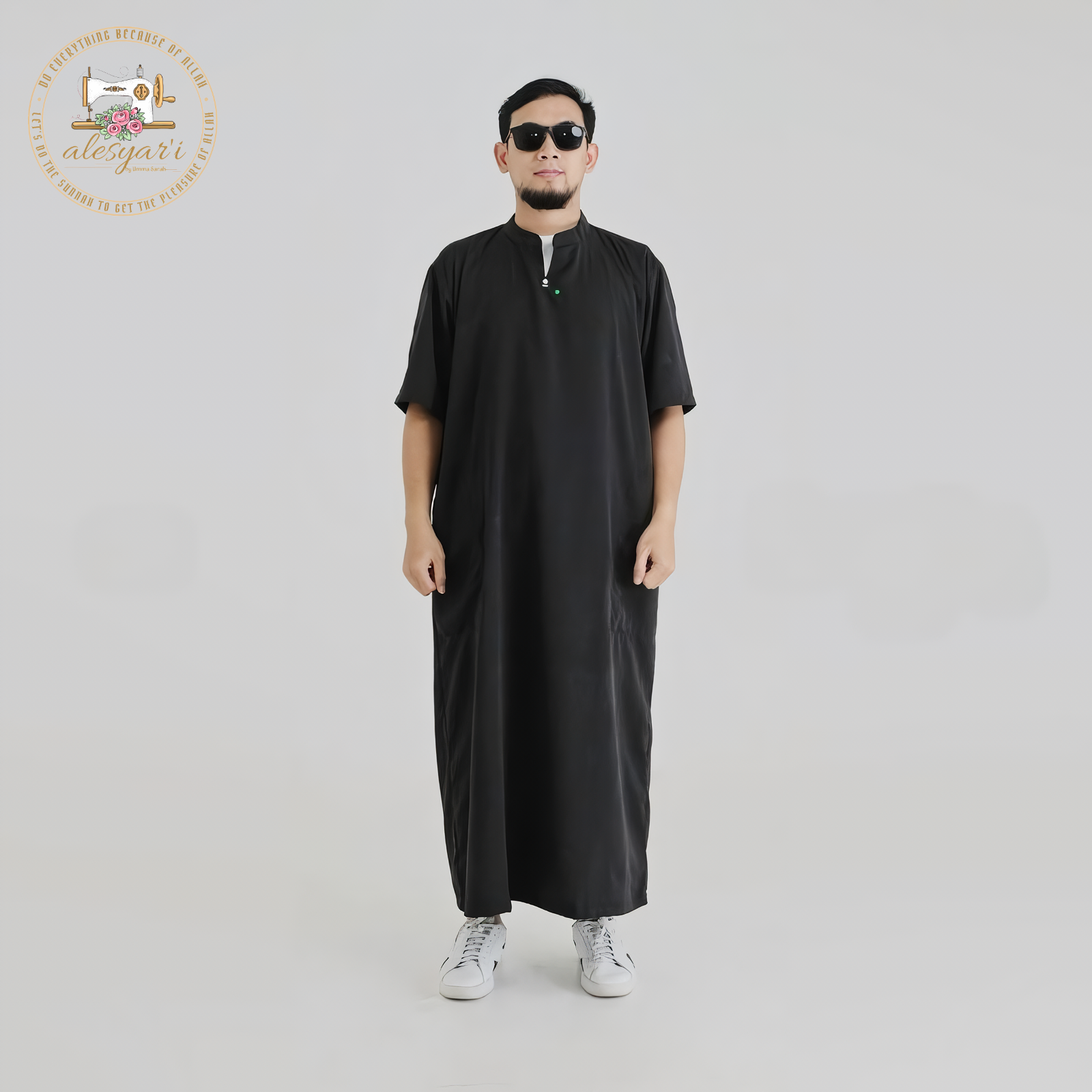 Alesyari Shop I 2024 Men's Islamic Arabian Patchwork Muslim Robe Autumn Streetwear Casual Loose Arabian Islamic Robe