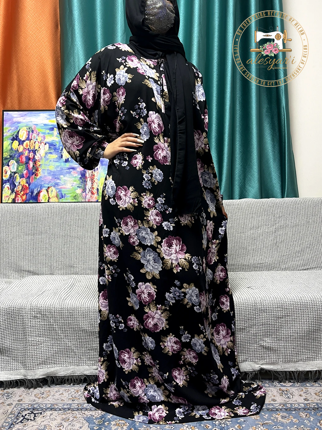 Alesyari Shop I Stylish Muslim Rayon Abayas for Women: 2024 Ramadan Prayers Collection Inspired by Dubai, Turkey, and the Middle East, featuring Loose-fitting African-inspired Dresses