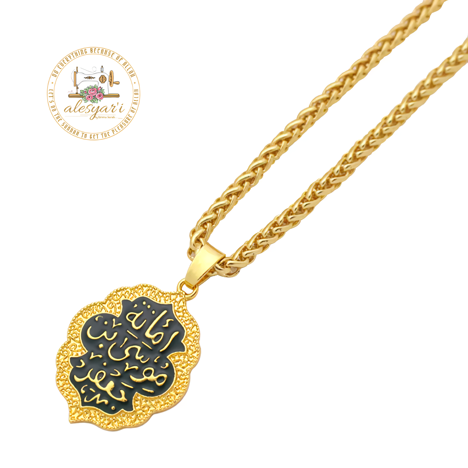 Alesyari Shop I Imam Musa bin Jafar KAZIM: Pendant Necklace, A Revered Figure in Islam, Amanat Musa bin Jafar