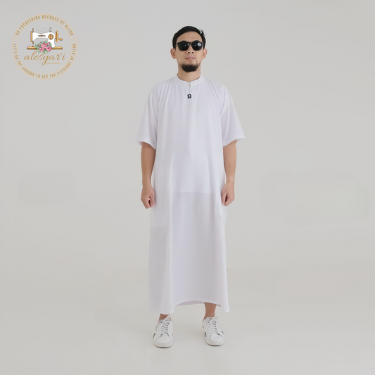 Alesyari Shop I 2024 Men's Islamic Arabian Patchwork Muslim Robe Autumn Streetwear Casual Loose Arabian Islamic Robe