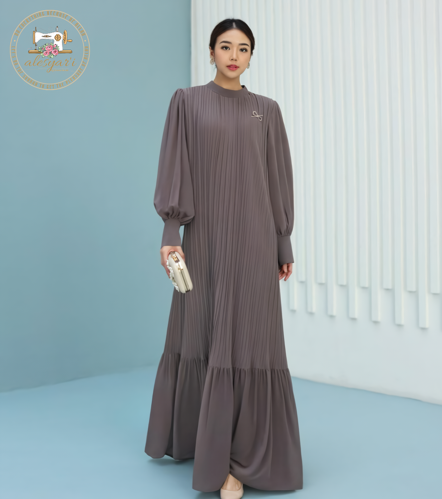 Alesyari Shop I 2024 Women Cotton Shirt Long Dress Casual Long Sleeve Shirt Skirt Comfortable Korean Style