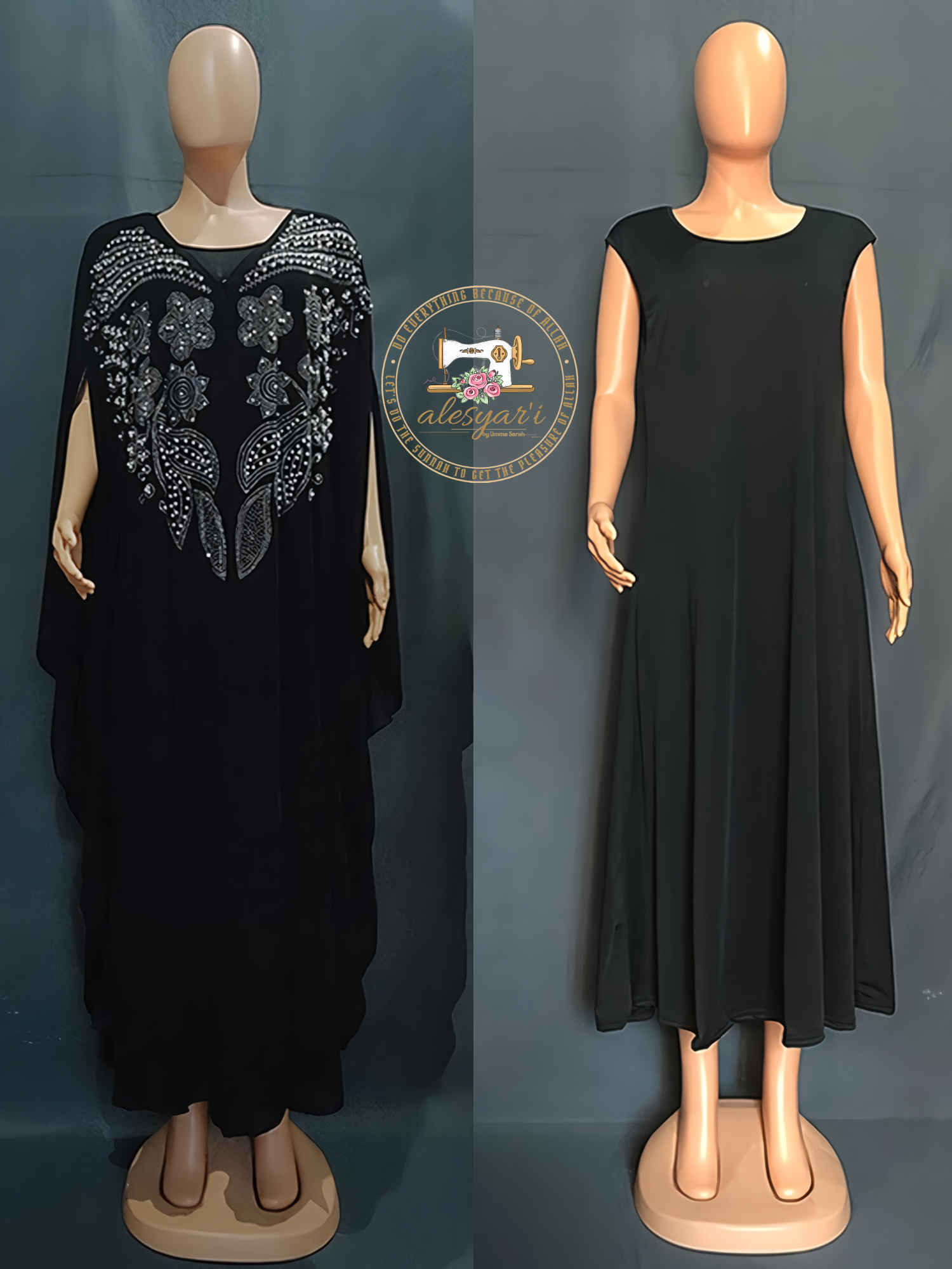 Alesyari Shop I Luxurious Dubai Women's Abayas: Sifon Boubou Muslim Fashion Kaftan Marocain Dresses for Special Occasions and Weddings