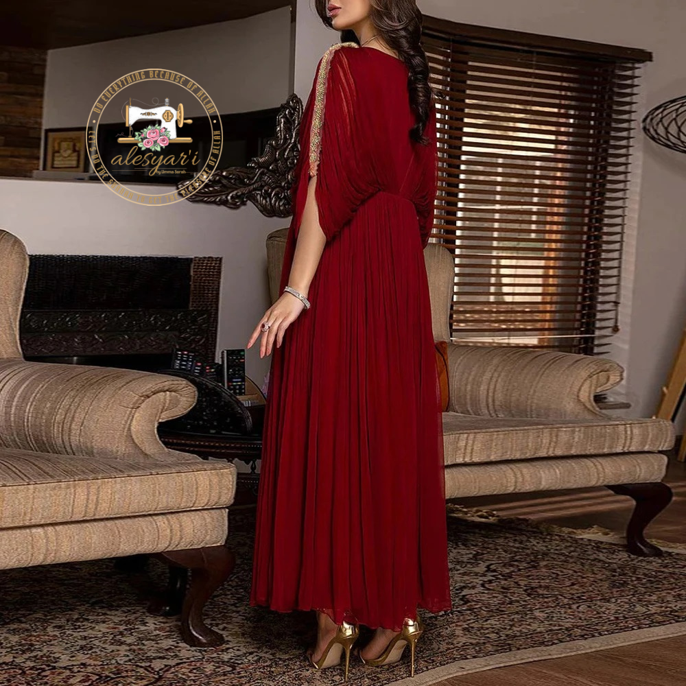 Alesyari Shop I Stylish Plus-Size Party Dresses: Elevate Your Look with Chiffon Kaftan Maxi Dresses and Muslim Abaya Outfits for Women