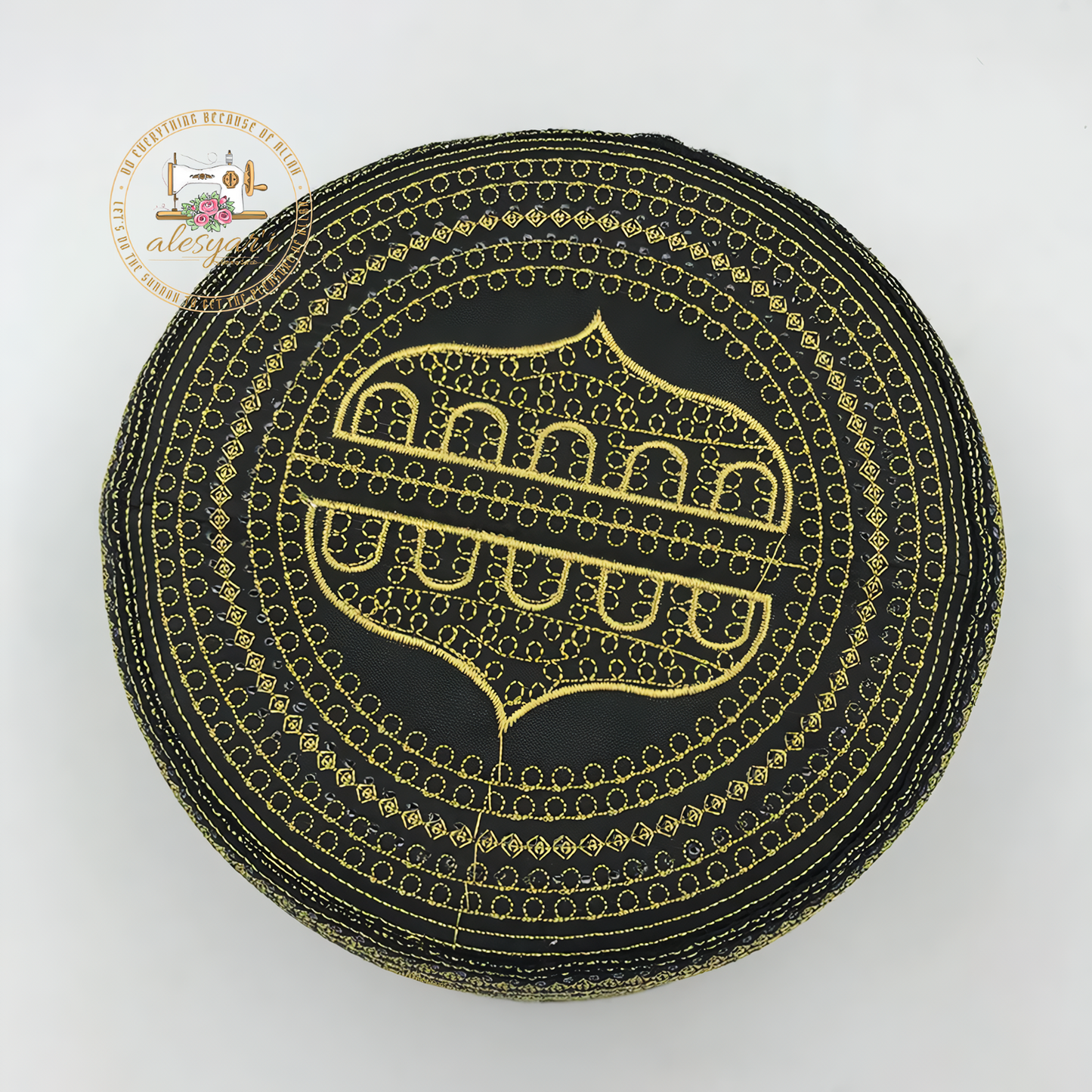 Alesyari Shop I Stylish Cotton Embroidered Caps: Modern Muslim Prayer Hats for Men, Islamic Turbans and Caps