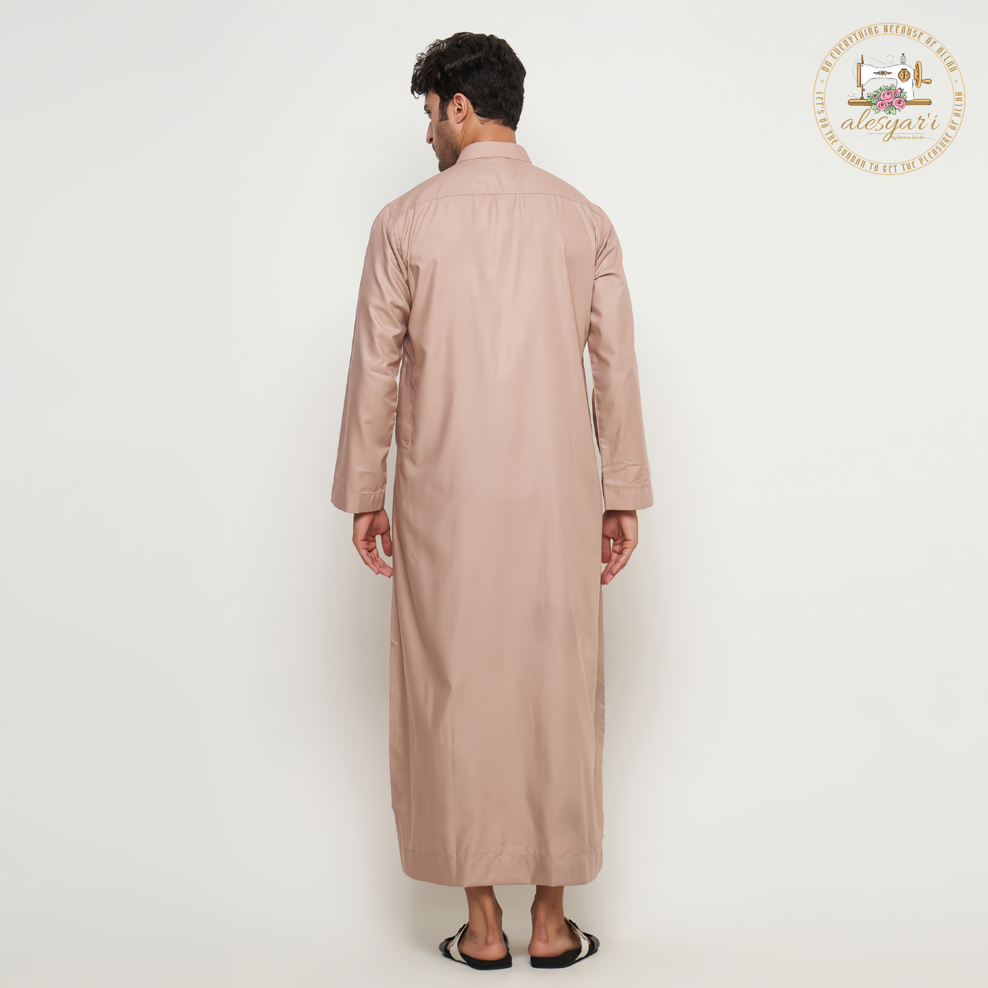 Alesyari Shop I Islamic Jubba Thobe Long Sleeve Robe Shirts Hoodies Saudi Arab Kaftan Long Jubba Thobe Hombre Muslim Men Abaya Clothing