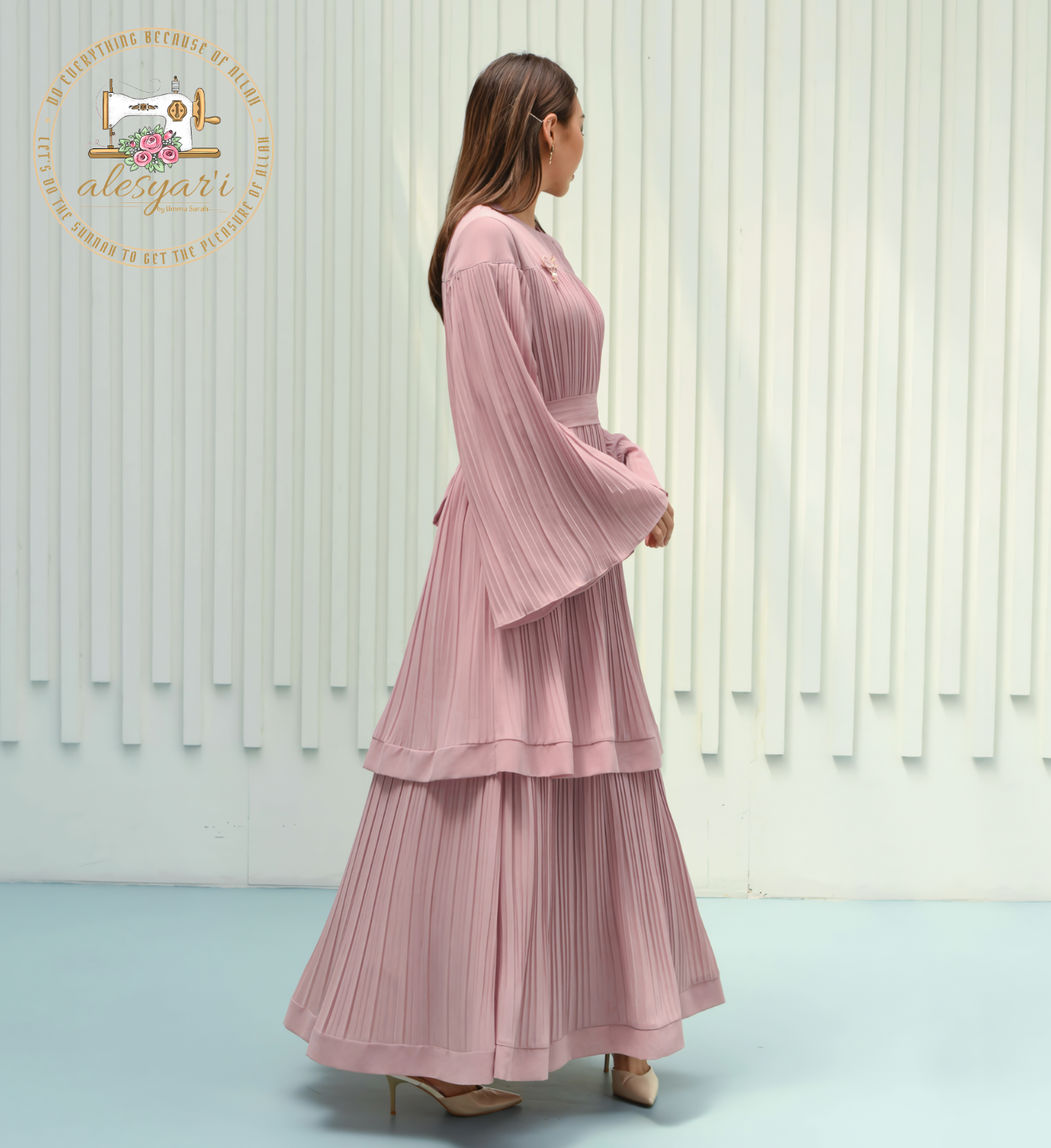 Alesyari Shop I 2024 Casual Women Dress Women Sundress Long Sleeve Maxi Vestidos Female Marocain Turkish Robe