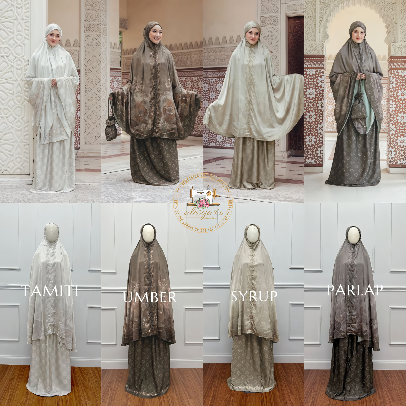 Alesyari Shop I 2024 Women's Prayer Garment Ramadan Muslim Abaya Kaftan Women Jilbab with Hijab Abayat Islam Modest Dress Robe Islamic Arab Clothes