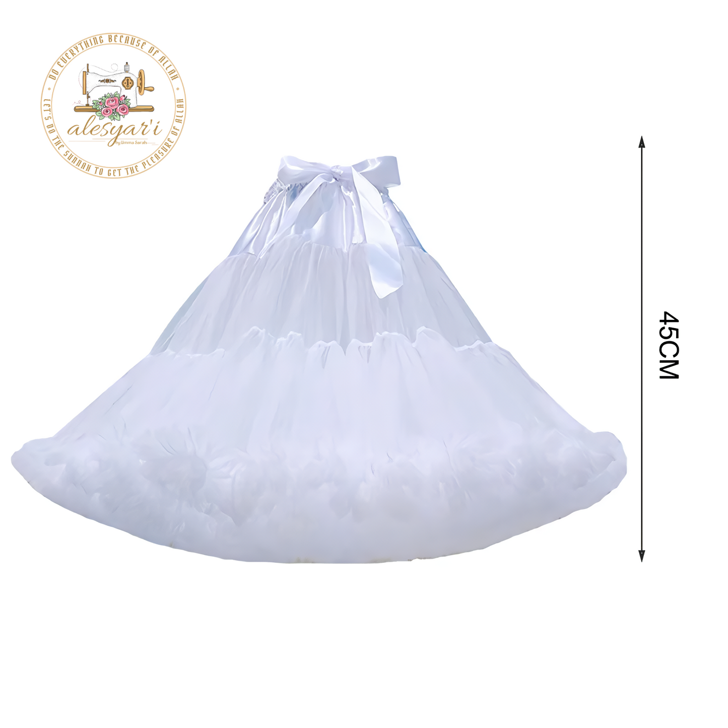 Alesyar'i Shop I Women's Ruffled Petticoat with Fluffy Bubble Tutu, Crinoline Underskirt – Boneless Lolita Tutu Skirt Featuring Tulle Skirt