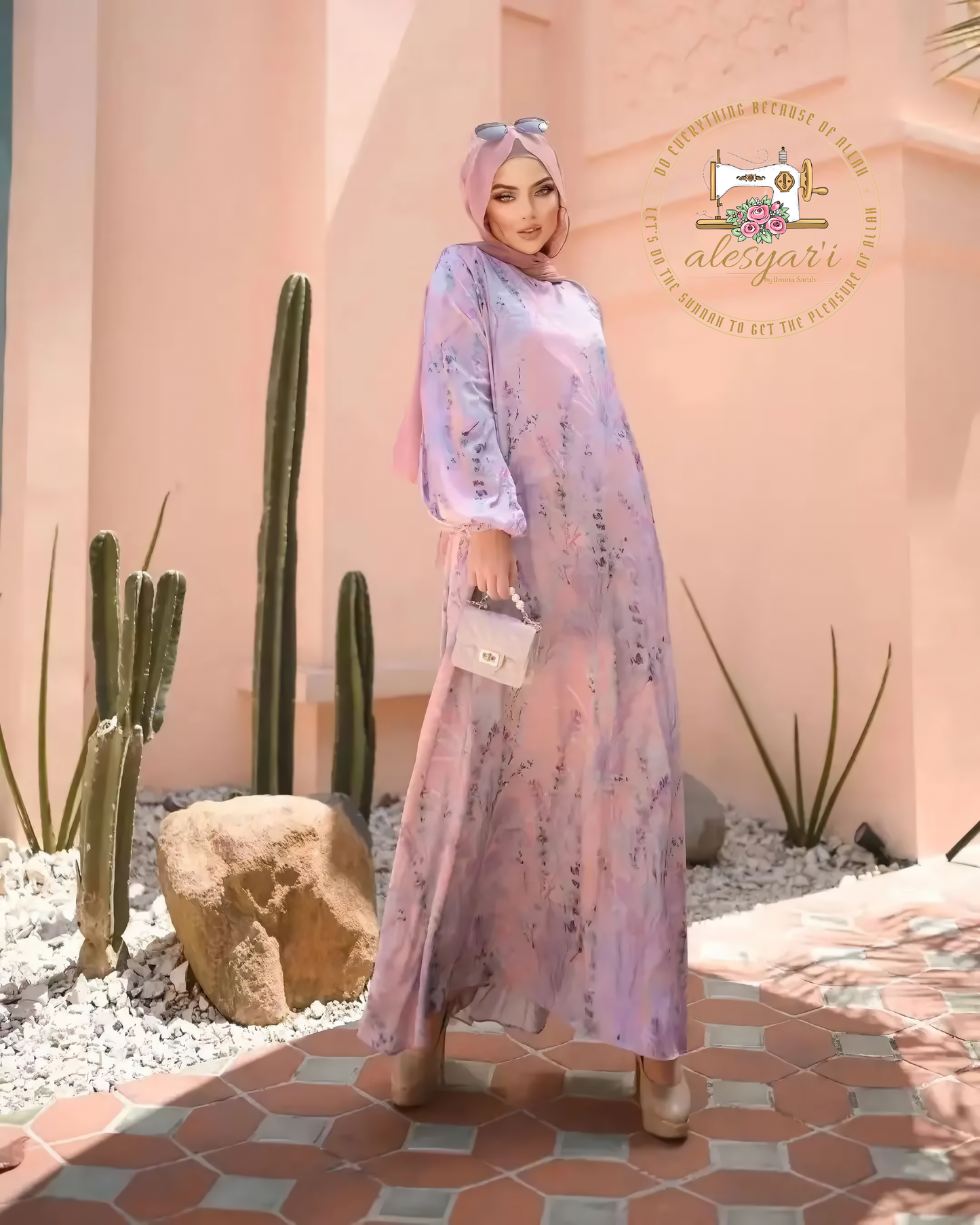 Alesyari Shop I Elegant Muslim Satin Dress: Modest Abaya, African Long Dresses, Formal Abayas, Kaftans - Embrace the Essence of Turkey, Dubai, Moroccan, and Arabic Styles