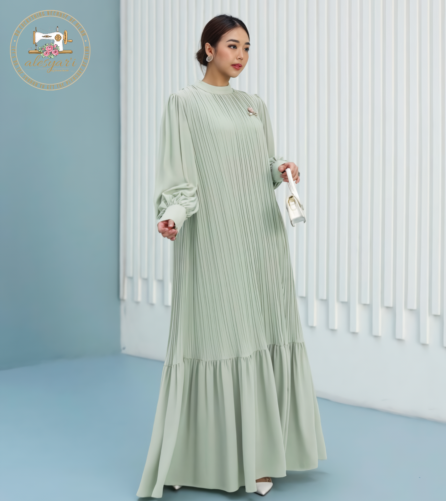 Alesyari Shop I 2024 Women Cotton Shirt Long Dress Casual Long Sleeve Shirt Skirt Comfortable Korean Style