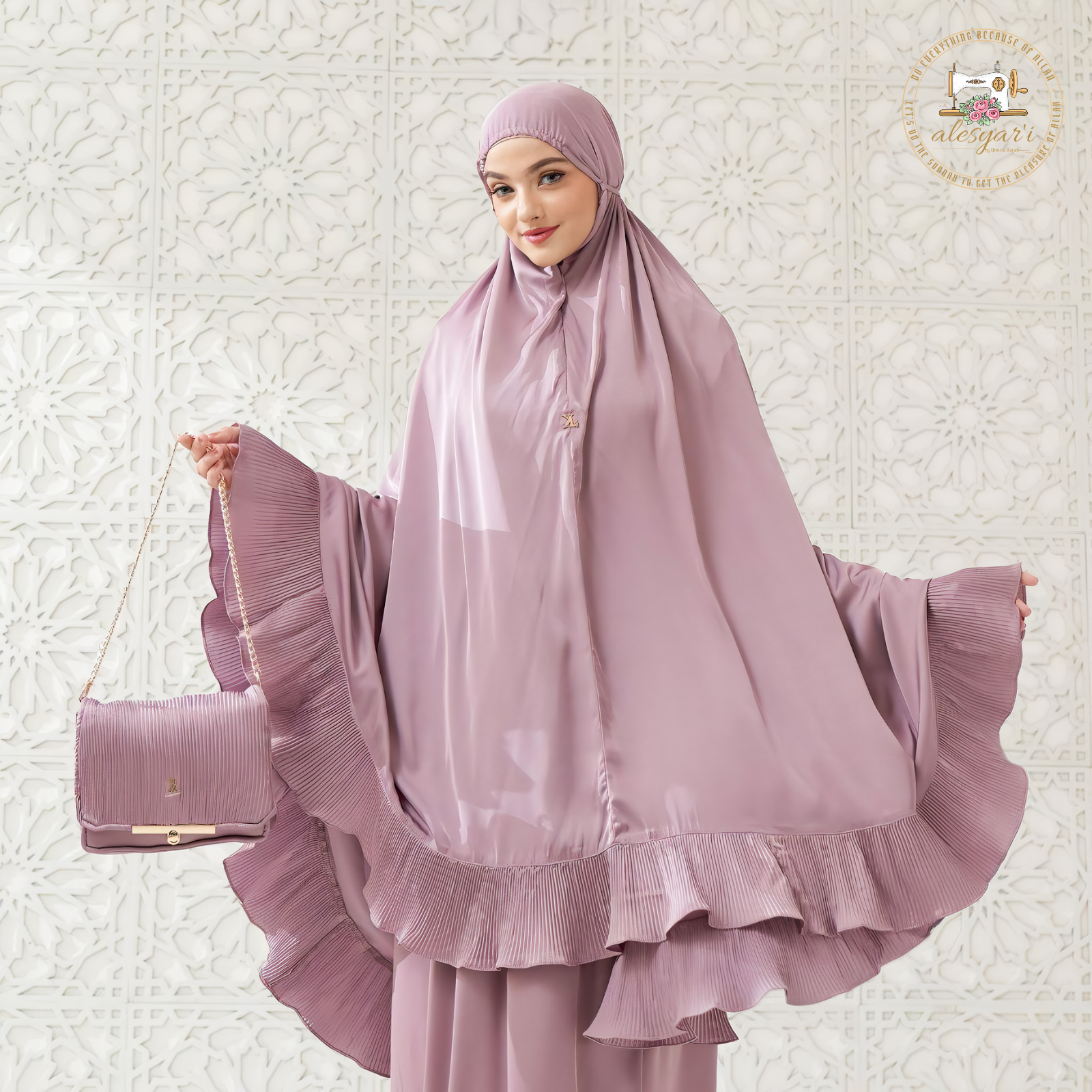 Alesyari Shop I 2024 Two Pieces Ramadan Muslim Prayer Hijab Garment Women Fashion Hooded Abaya Full Cover Long Sleeve Dress Islam Dubai Modest Robe