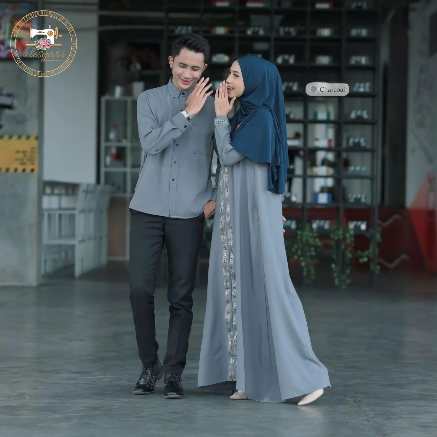 Alesyari Shop I The Newest 2024 Eid Series Exclusive Dresses For Modern Couples In Abaya Syari Fashion