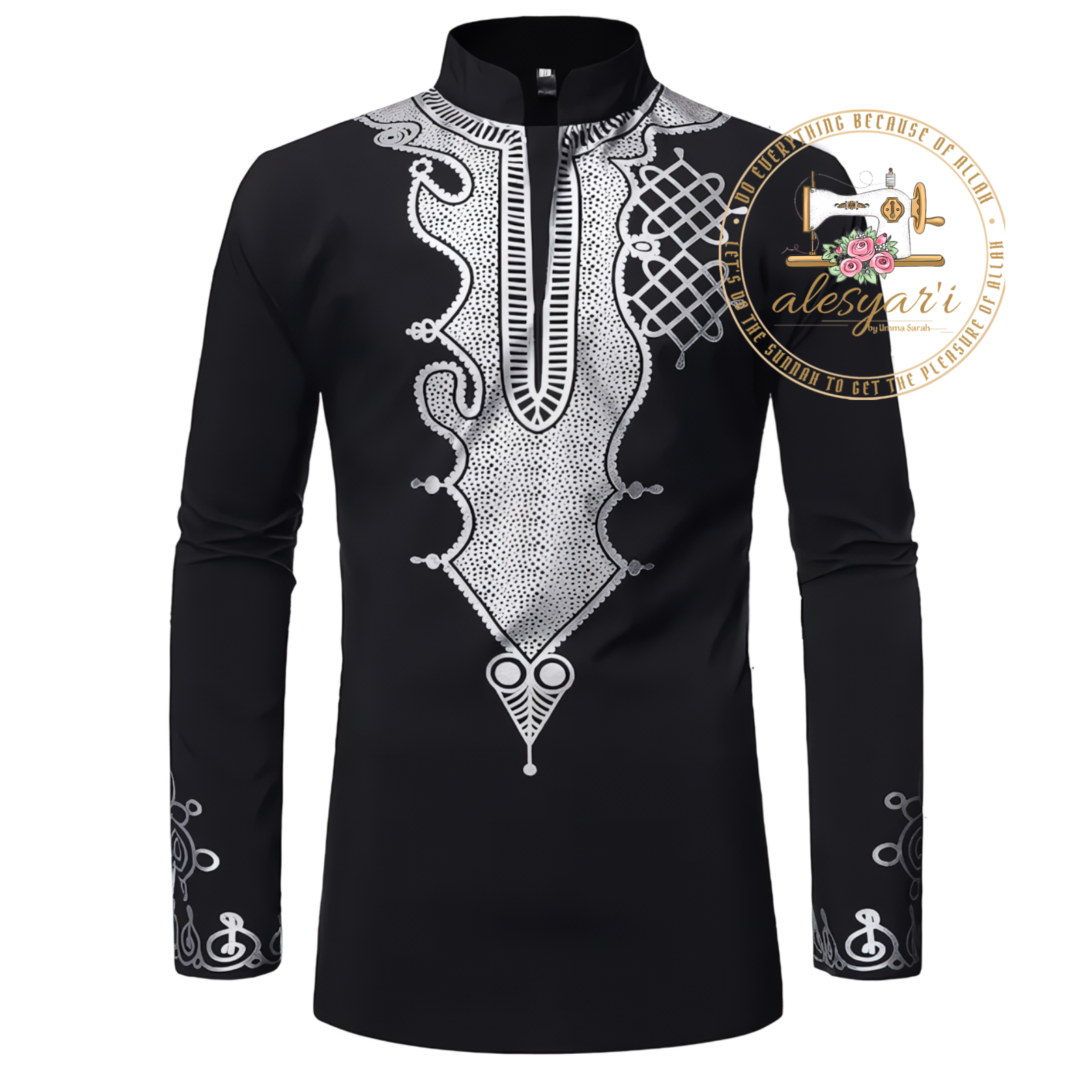 Alesyari Shop I African Dashiki Print Shirt for Men: Fashionable Business Casual Pullovers