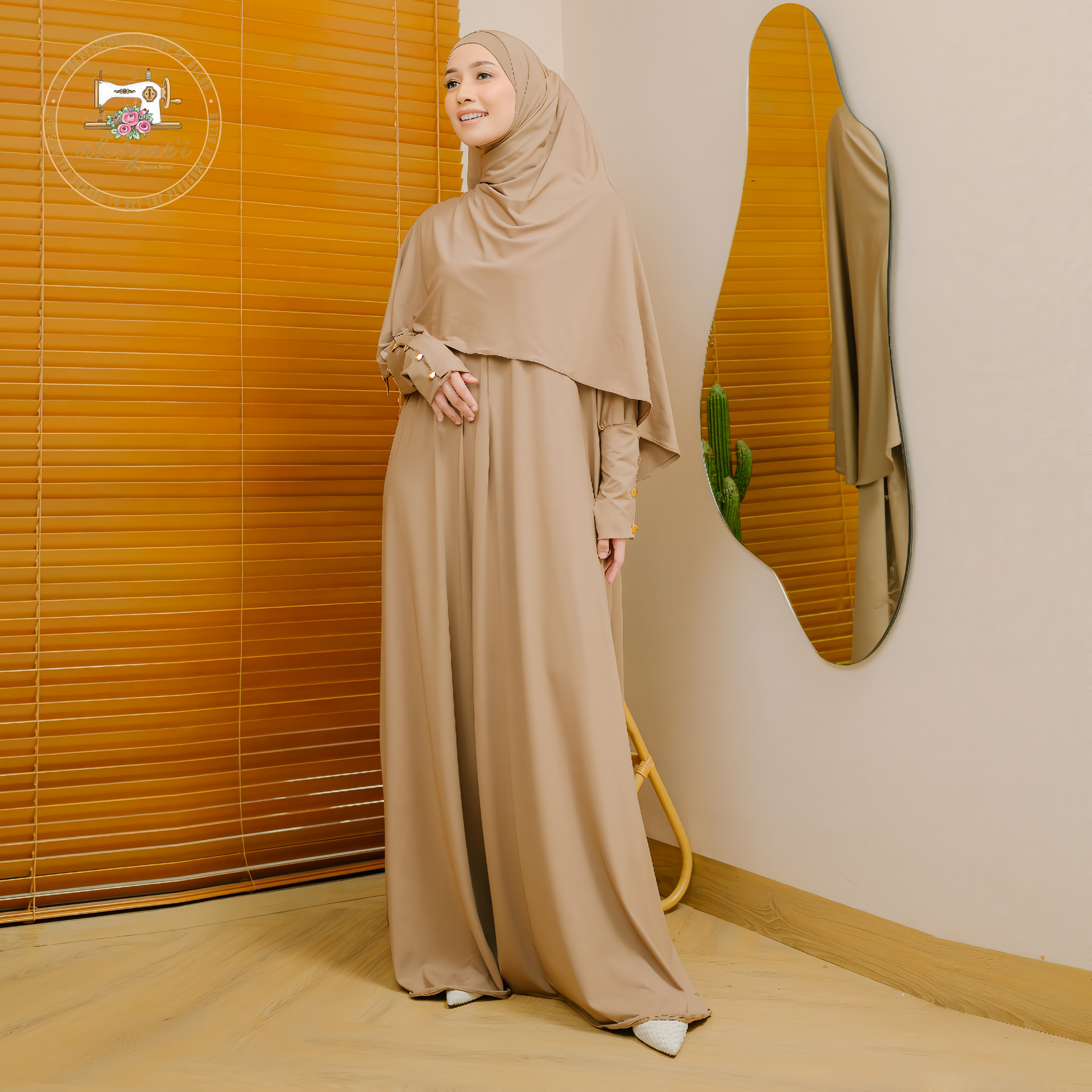 Alesyari Shop I 2024 Fashion Muslim Dress Dubai Full Length Soft Abaya Dubai Turkey Muslim Islam Robe With Pocket