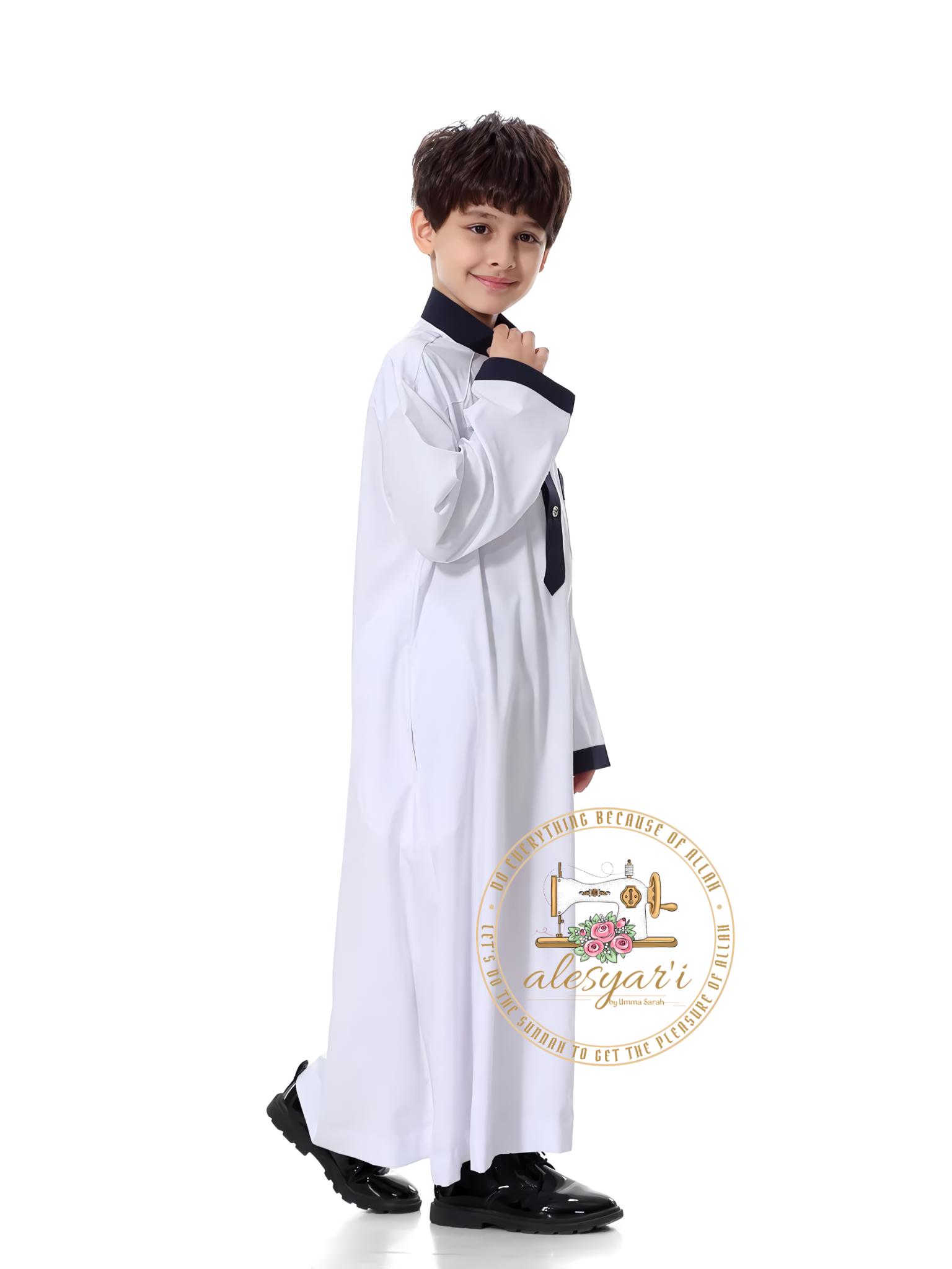 Alesyari Shop I Muslim Abaya Jubba Thobe For Boy Saudi Arabia Dubai Teenagers Long Robe Kids Islamic Clothing Ramadan Costumes Kaftan